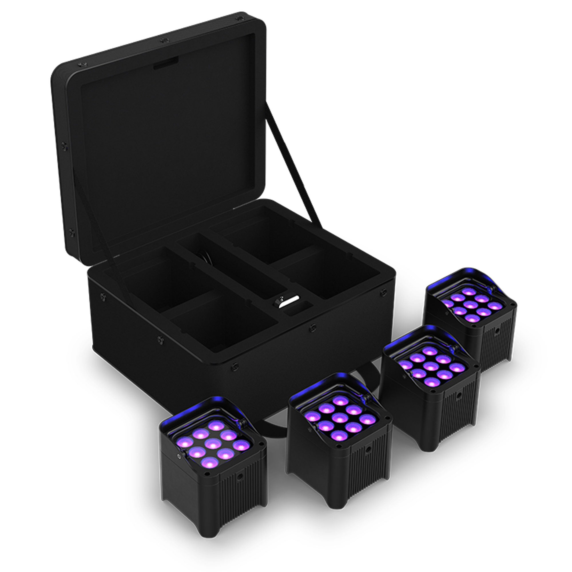 Chauvet DJ Freedom Par H9 IP X4 Weather-Resistant Battery-Powered IP54 RGBAW+UV LED PAR Kit (4 Pack)