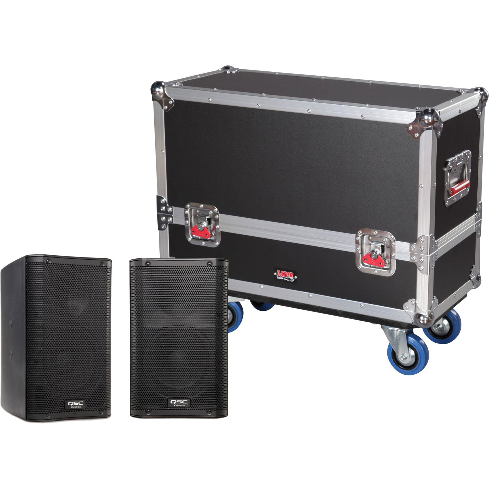 Gator Cases G-TOUR SPKR-2K8 Tour Style Transporter for Two QSC K8 Speakers