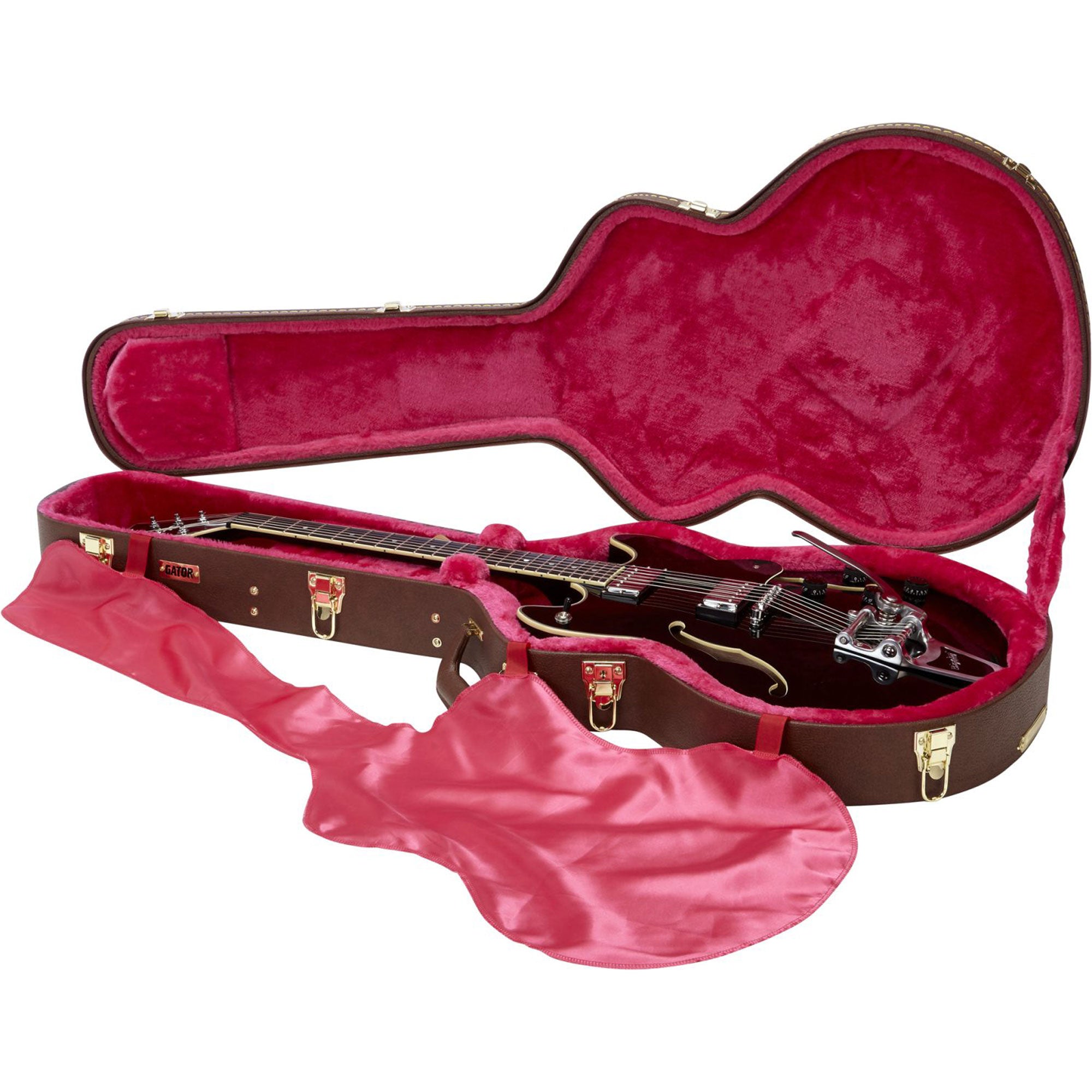 Gator Cases GW-335-BROWN Semi-Hollow Guitar Deluxe Wood Case