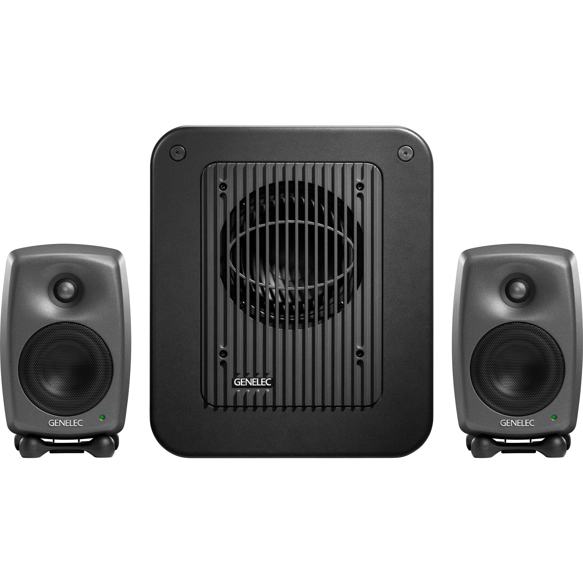 Genelec 8020.LSE Stereo Pak 4" Active 2.1 Monitoring System with 6.5" Subwoofer (Dark Grey)
