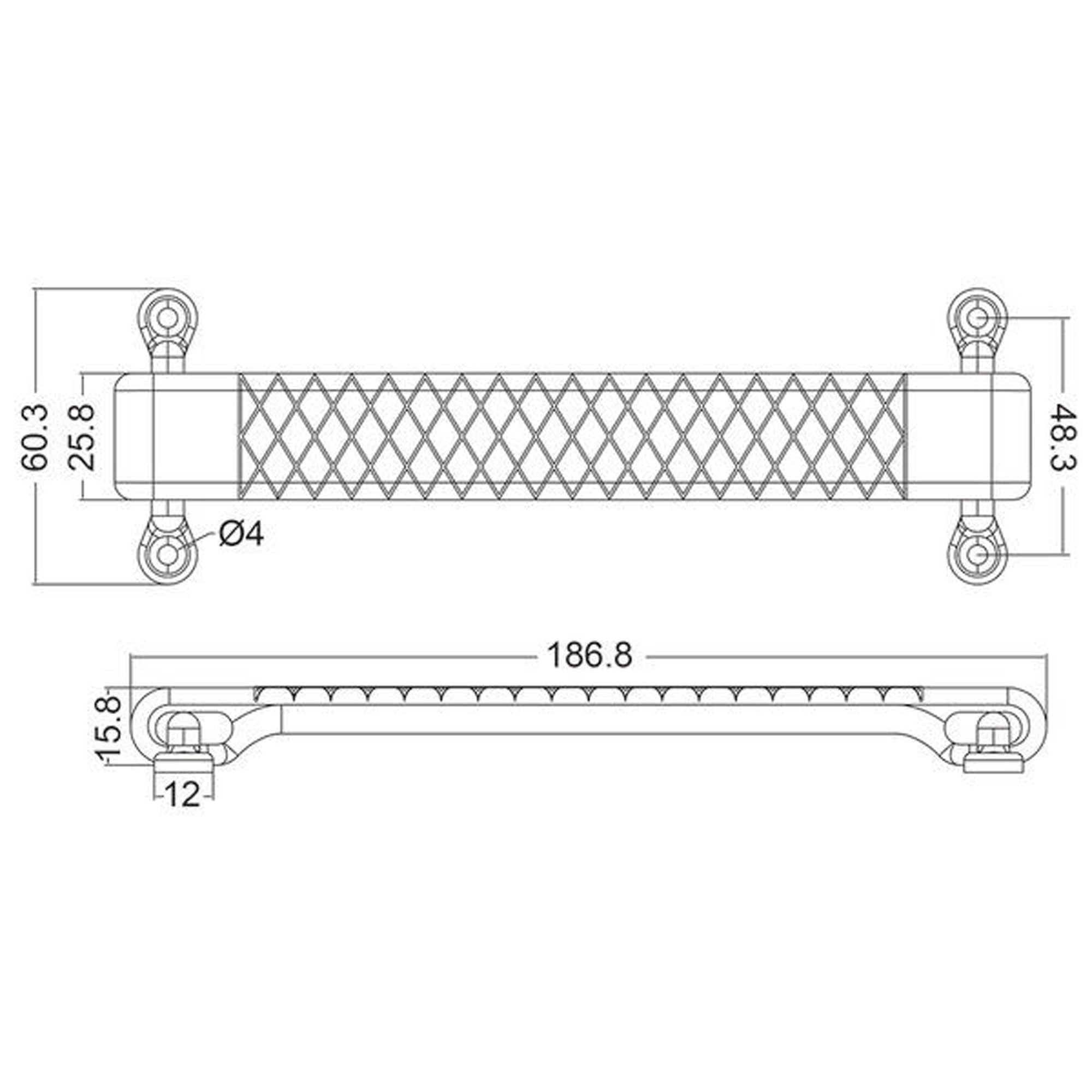Penn Elcom H0494 Designer Black Rubber Strap Handle