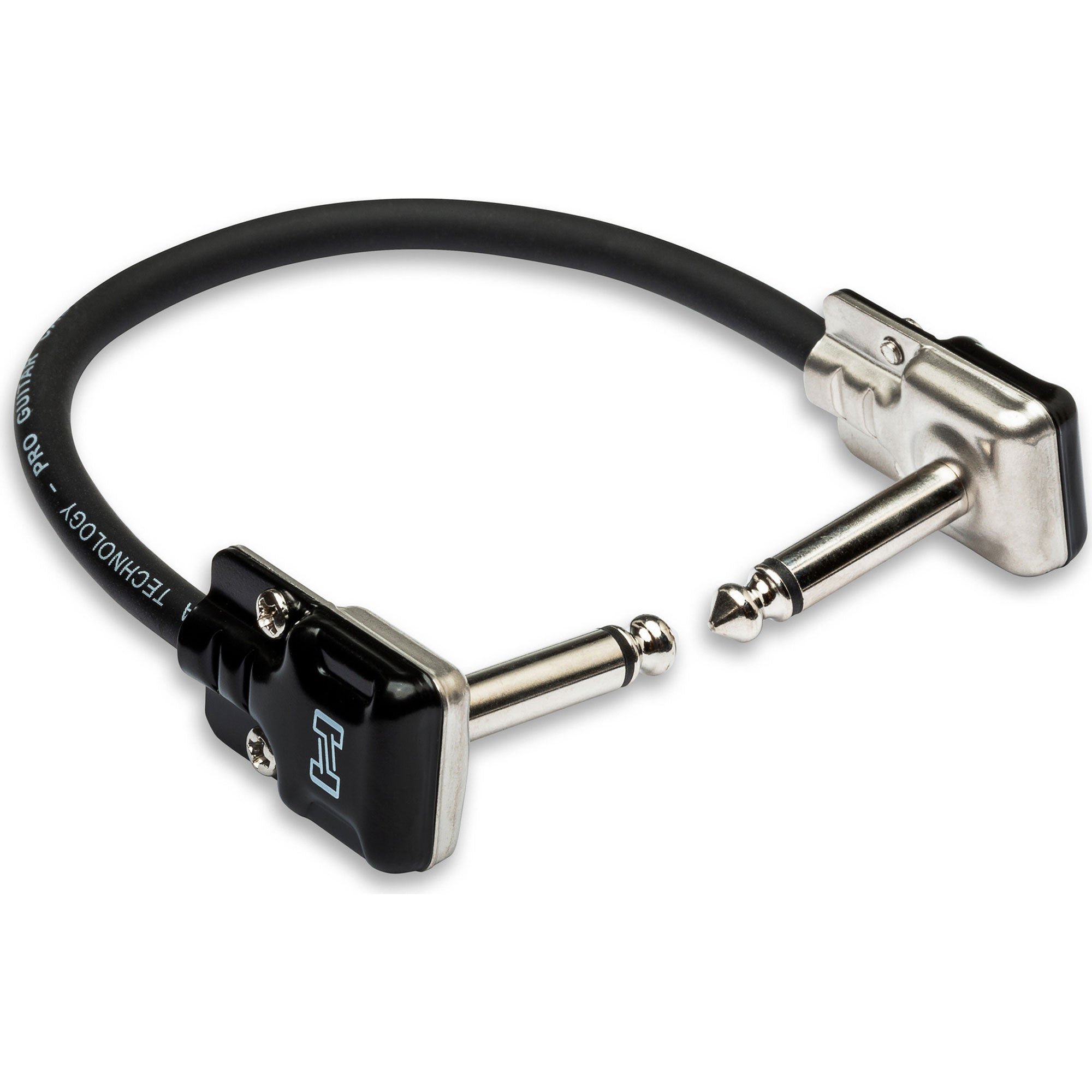 Hosa HGFP-000.5 Pro Guitar Patch Cable REAN Low-Profile Right-Angle 1/4" TS (0.5')