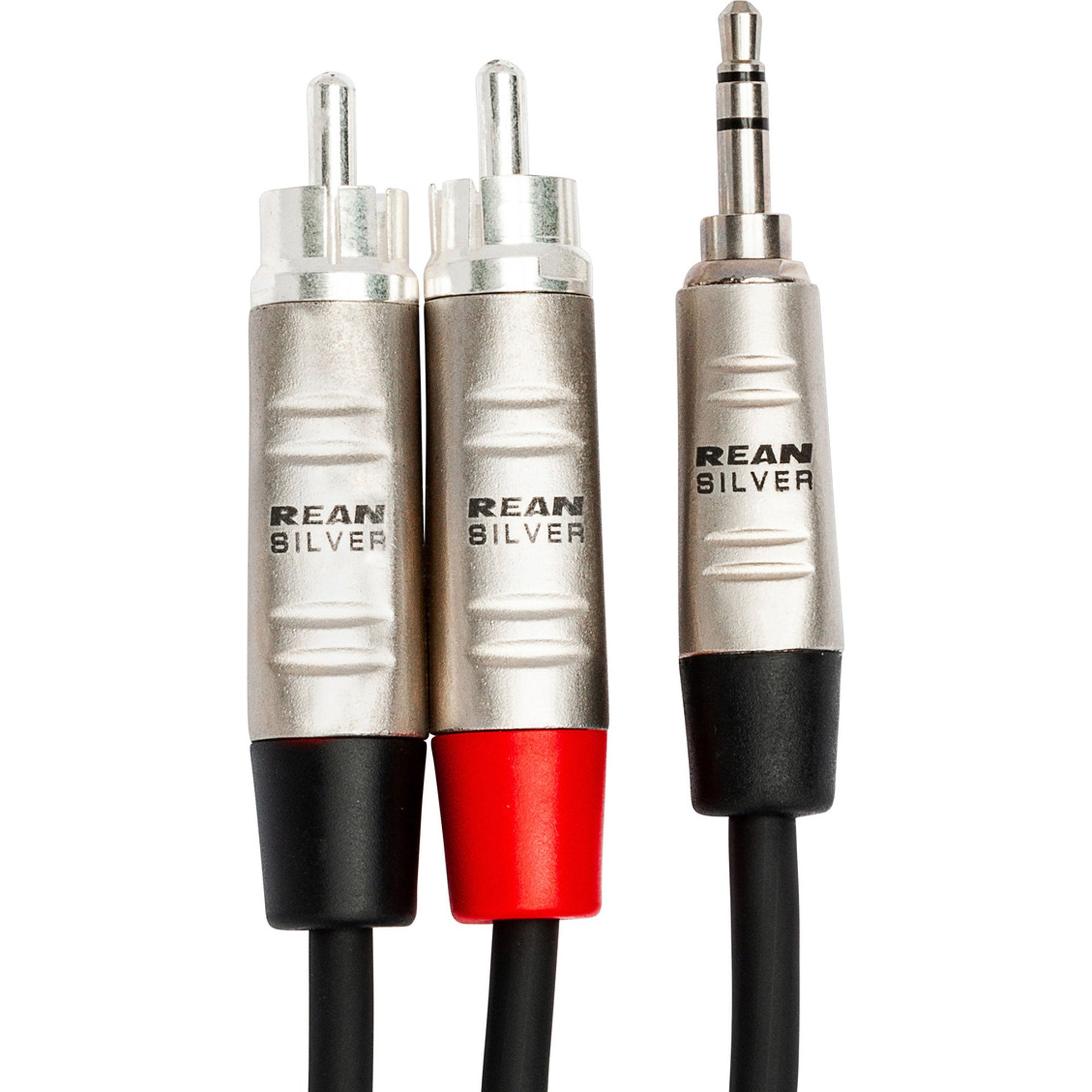 Hosa HMR-003Y REAN 3.5mm TRS to Dual RCA Pro Stereo Breakout Cable (3')