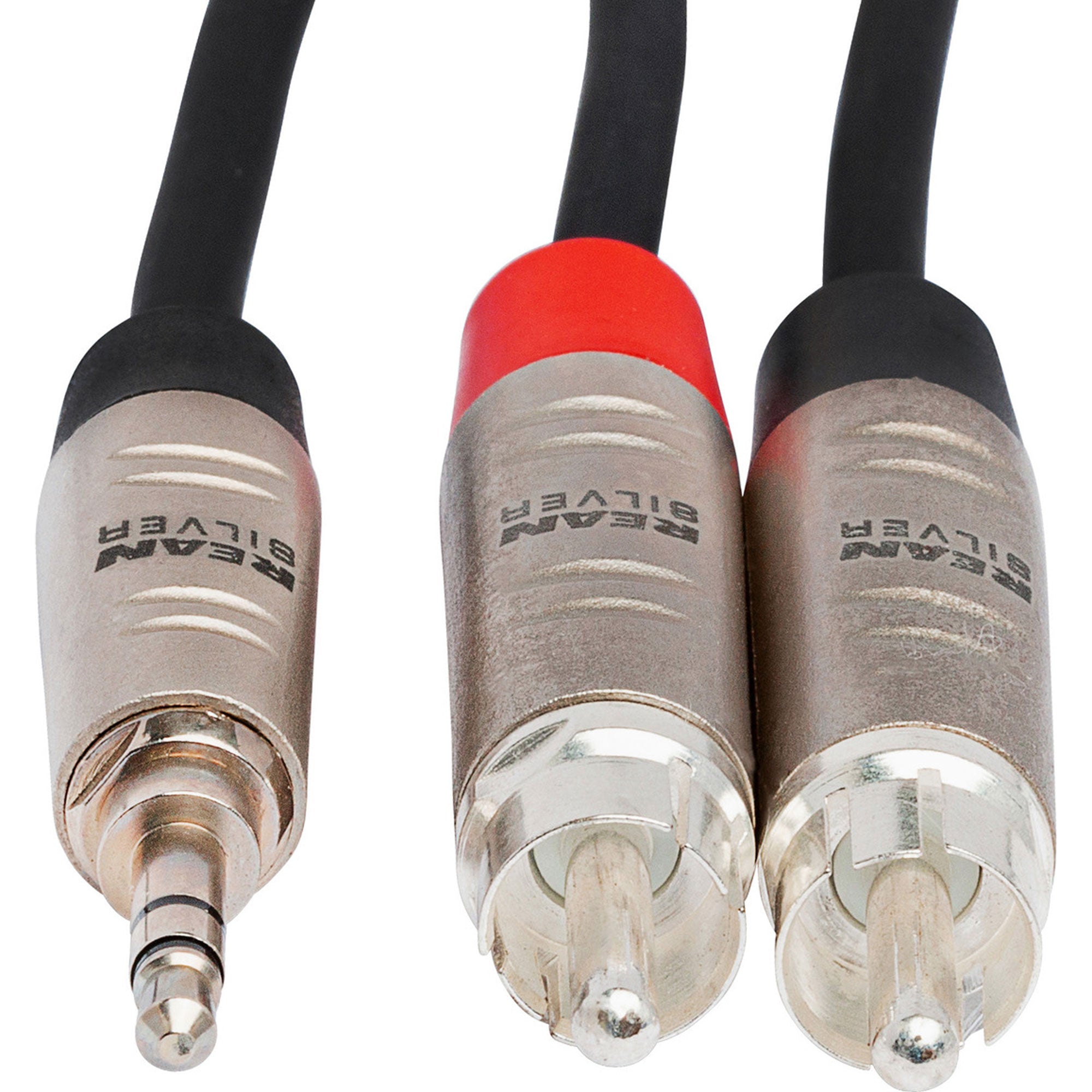 Hosa HMR-003Y REAN 3.5mm TRS to Dual RCA Pro Stereo Breakout Cable (3')