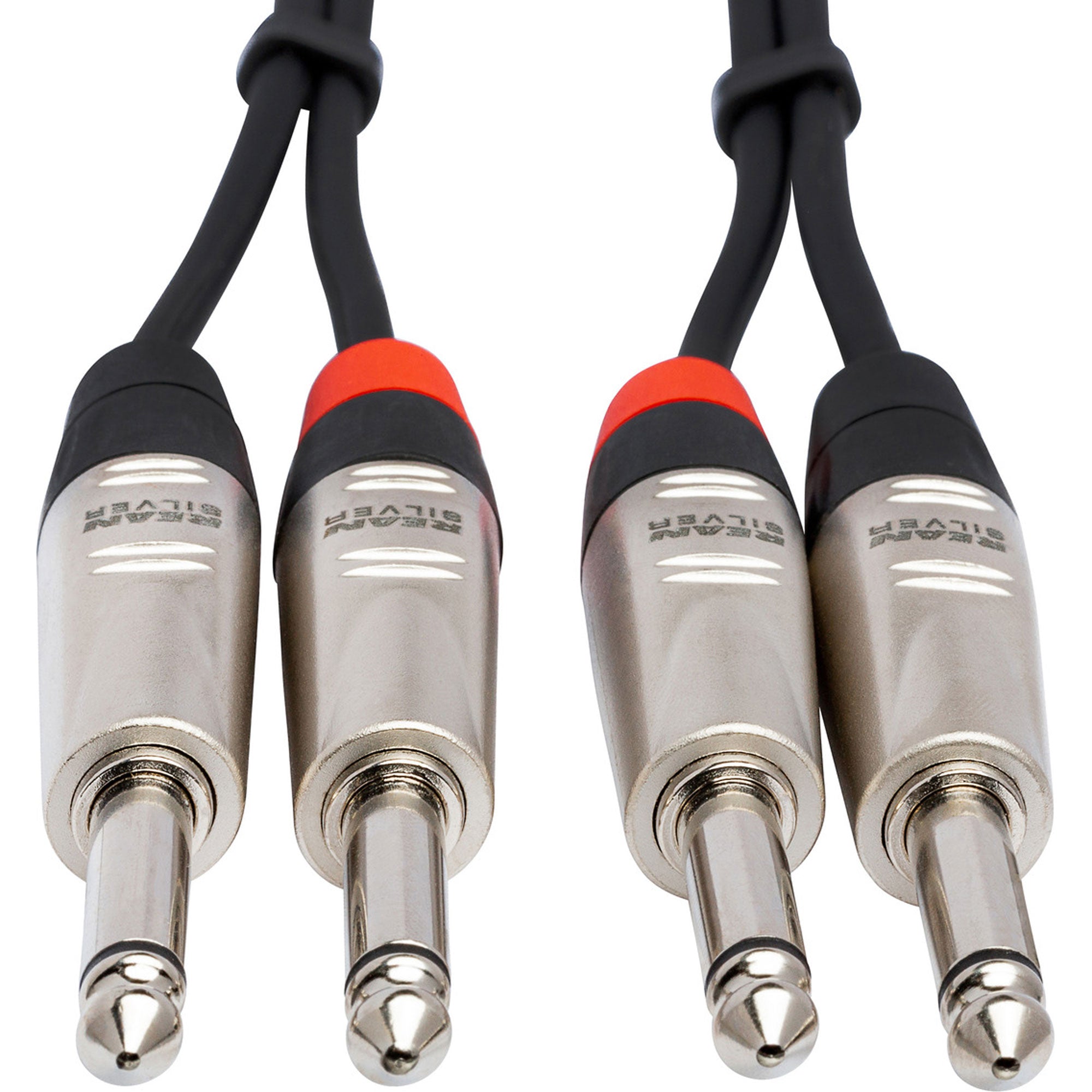 Hosa HPP-010X2 REAN Dual 1/4" TS to Dual 1/4" TS Pro Stereo Interconnect Cable (10')