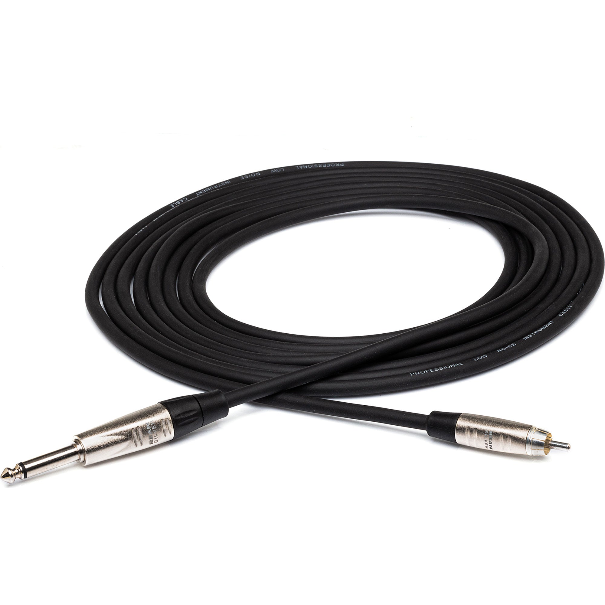 Hosa HPR-005 REAN 1/4" TS to RCA Pro Unbalanced Interconnect Cable (5')