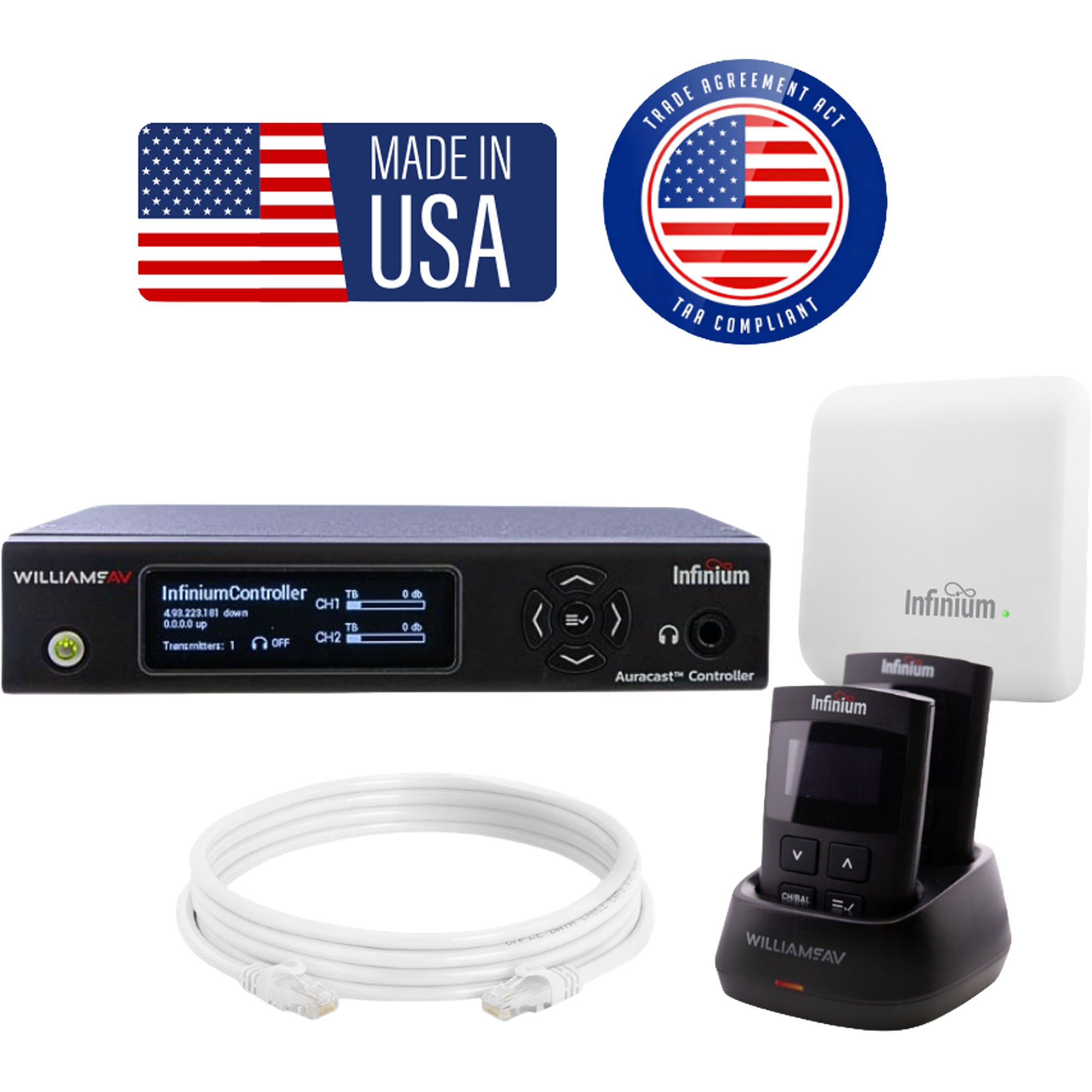 Williams AV BA SYS1 Infinium System Bundle with 2 Receivers, Headphones, and Charger
