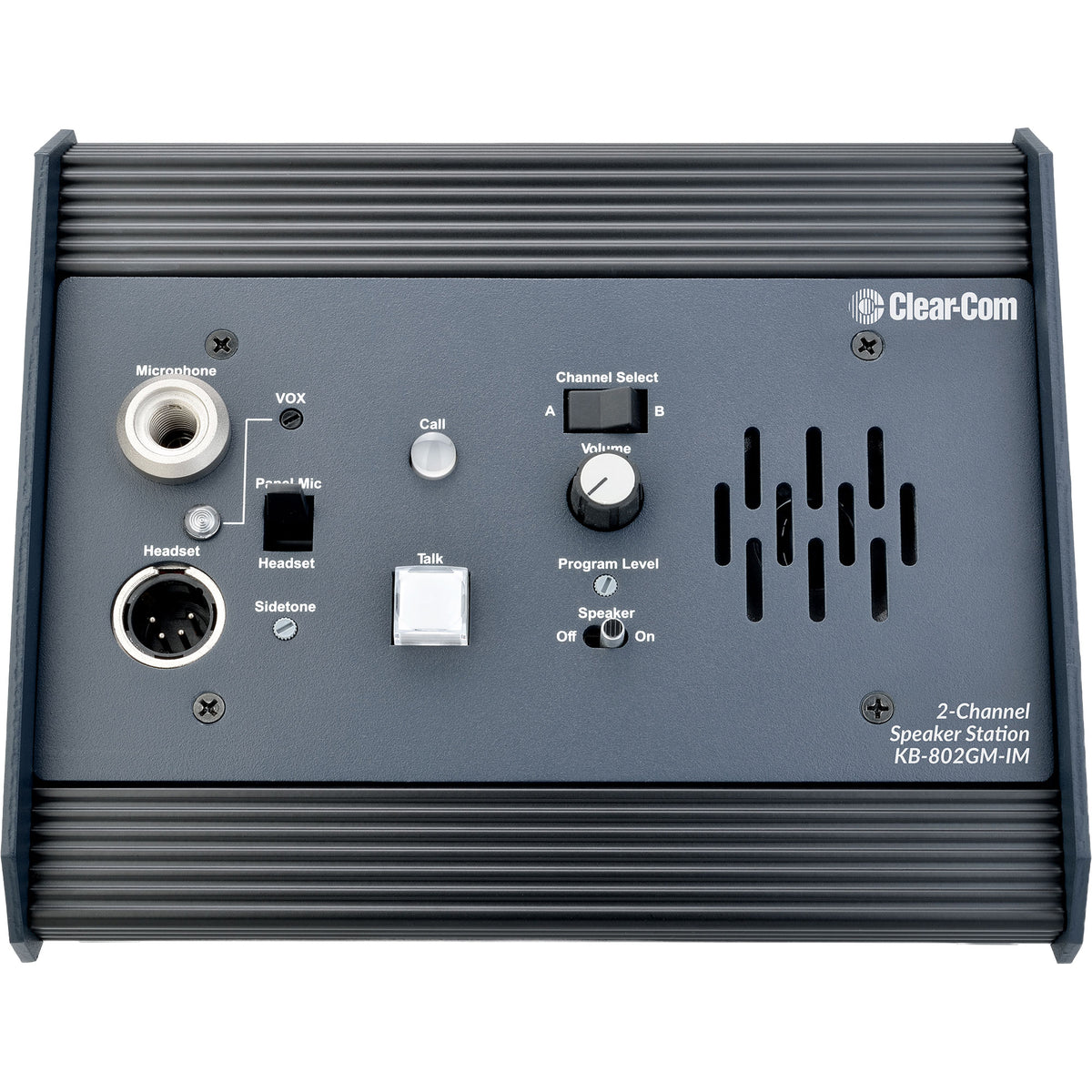 Clear-Com KB-802GM-IM 2-Channel Remote Speaker Station with Gooseneck Mic Connector