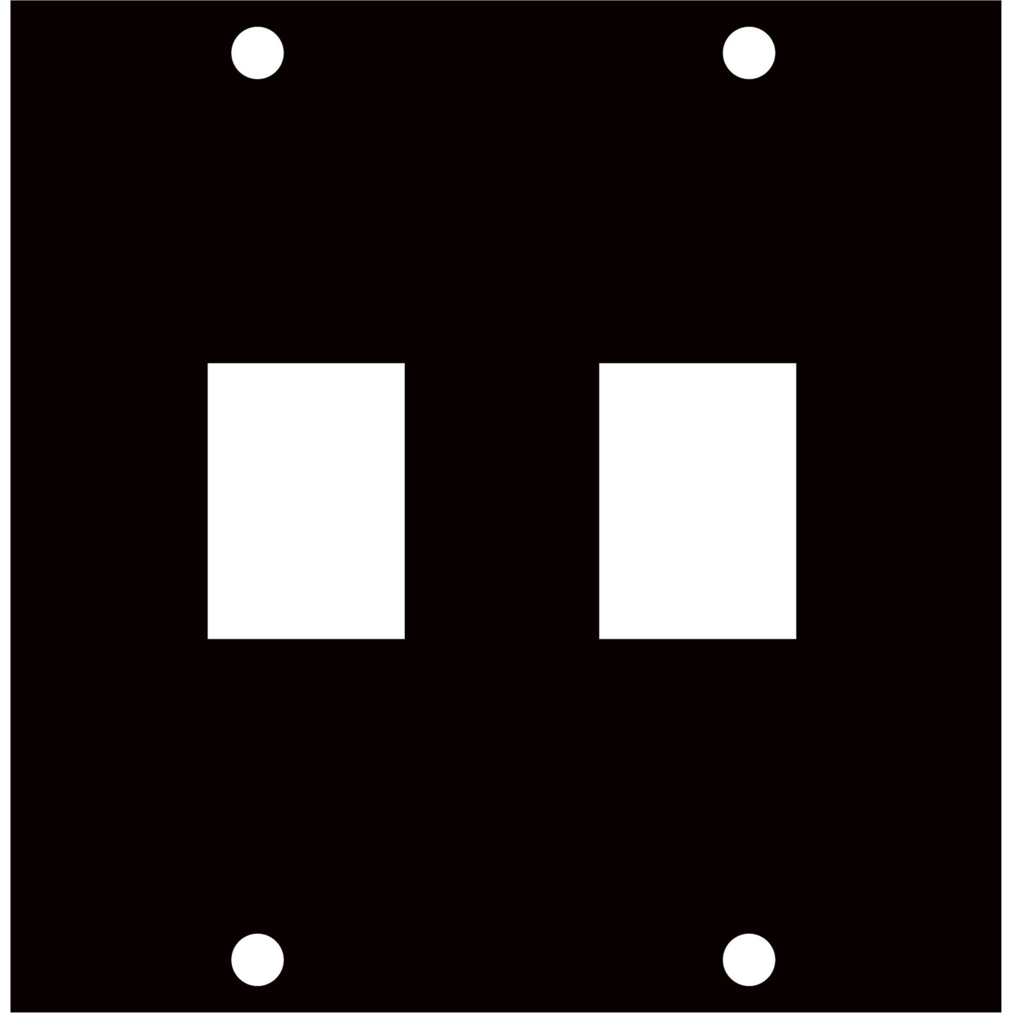 Middle Atlantic UCP-KEY-2 UCP Panel for Two Keystone Bezels