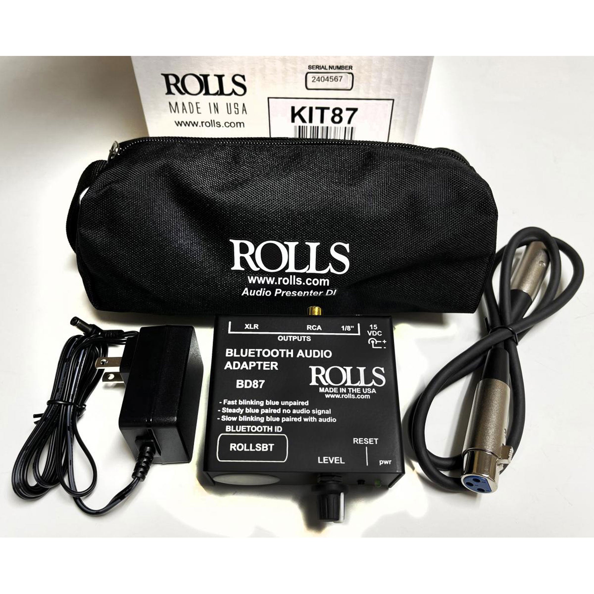 Rolls KIT87 Bluetooth DI Audio Adapter Kit
