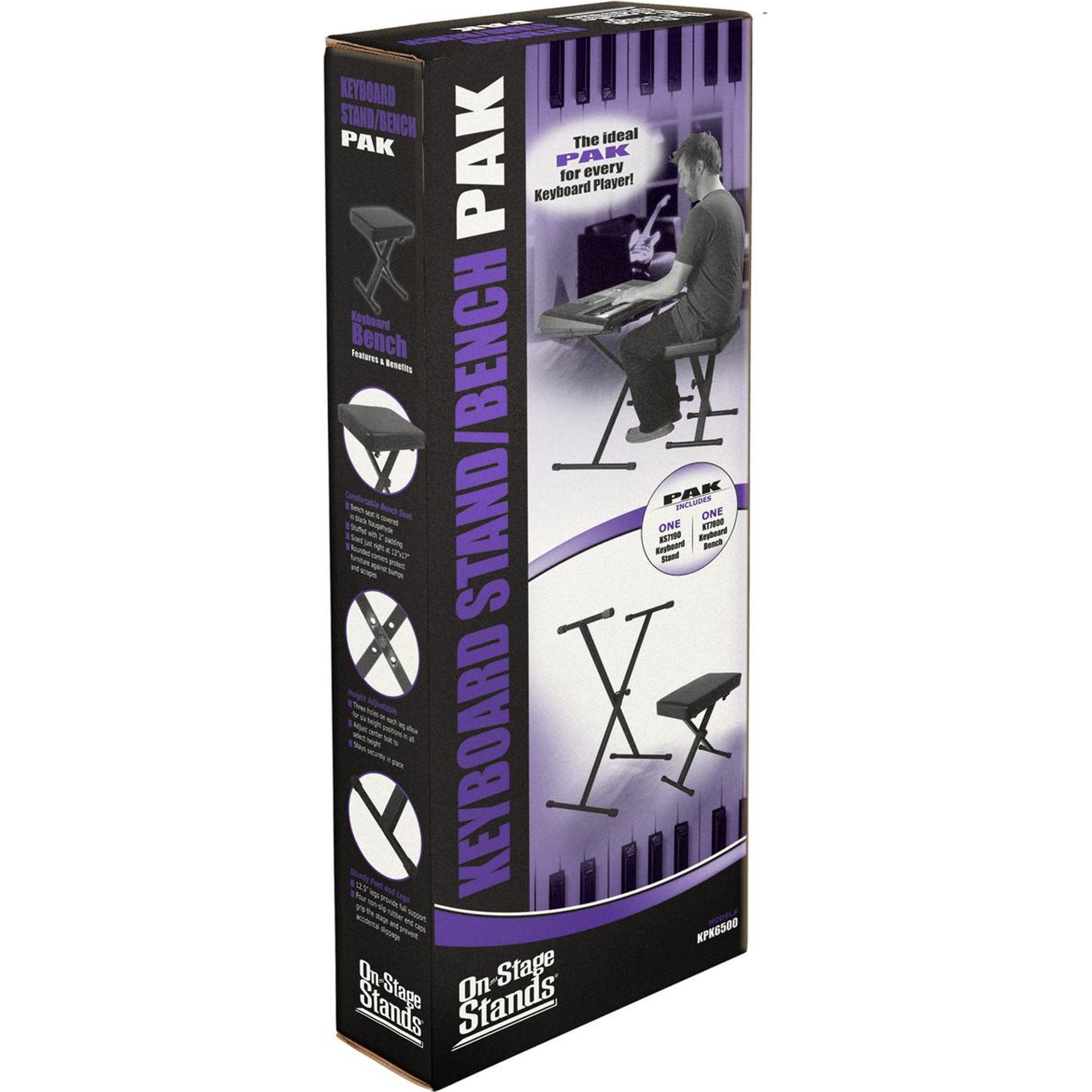 On-Stage KPK6500 Keyboard Stand and Bench Pack