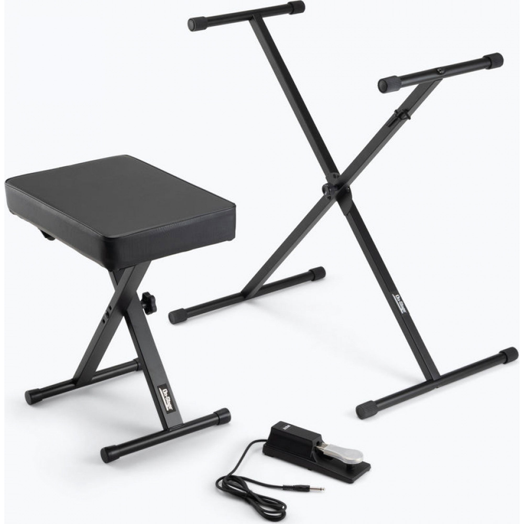 On-Stage KPK6550 Keyboard Stand/Bench Pak with KSP100 Sustain Pedal