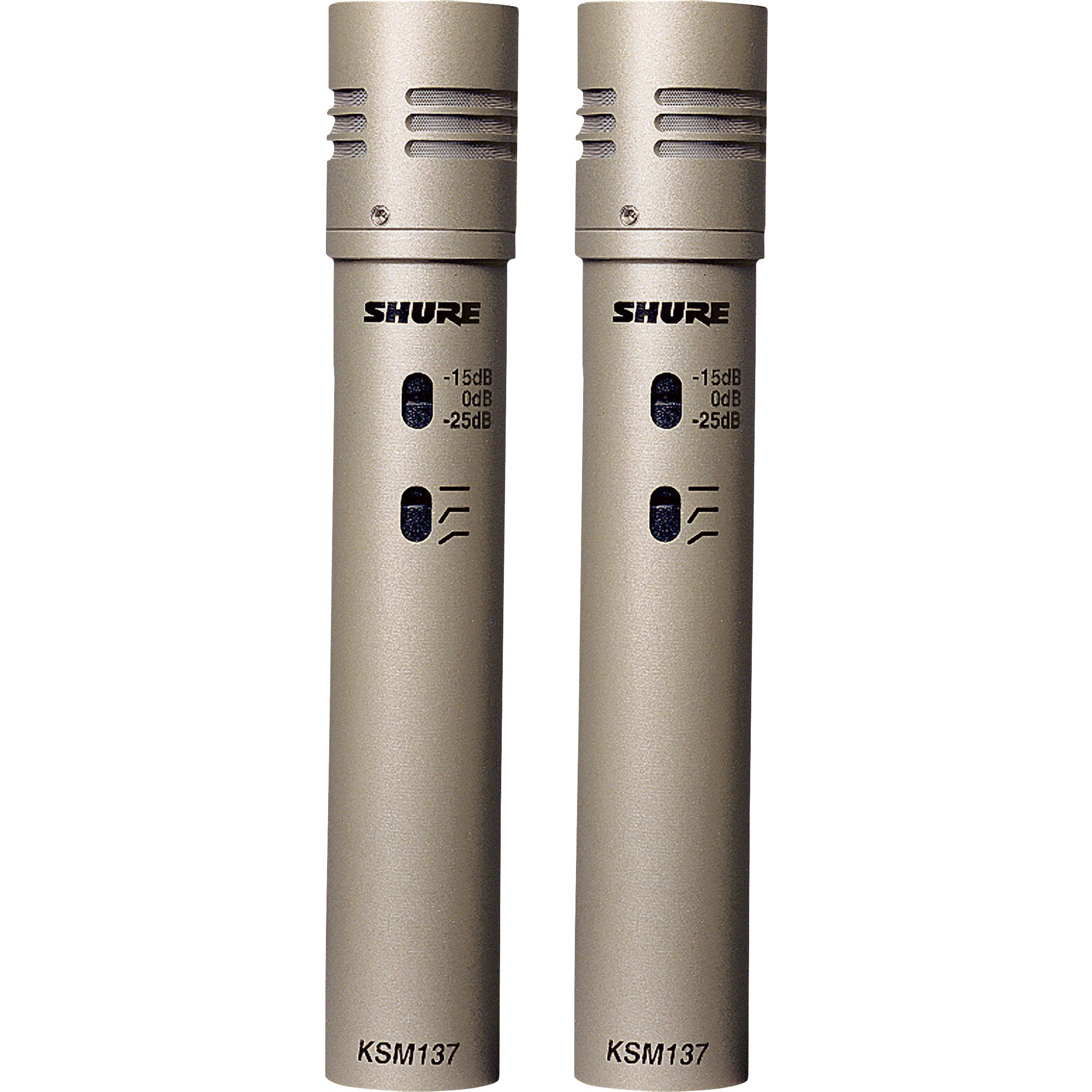 Shure KSM137 Stereo Pair of Cardioid Condenser Studio Microphones