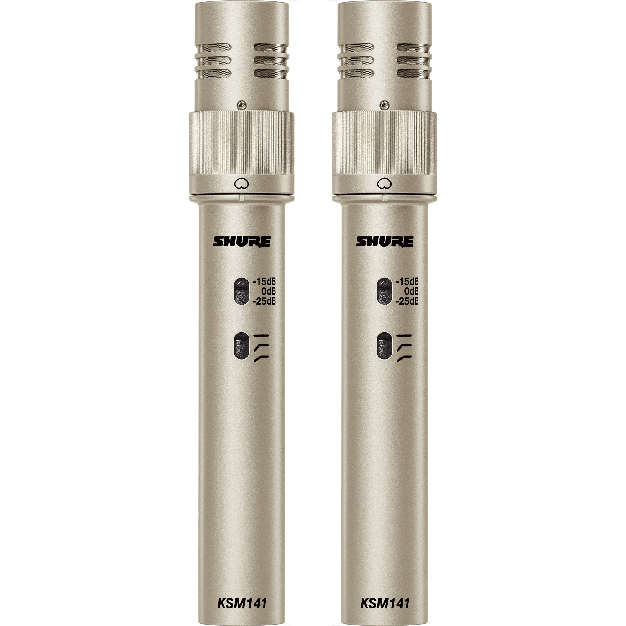 Shure KSM141 Stereo Pair of Multi-Pattern Condenser Studio Microphones