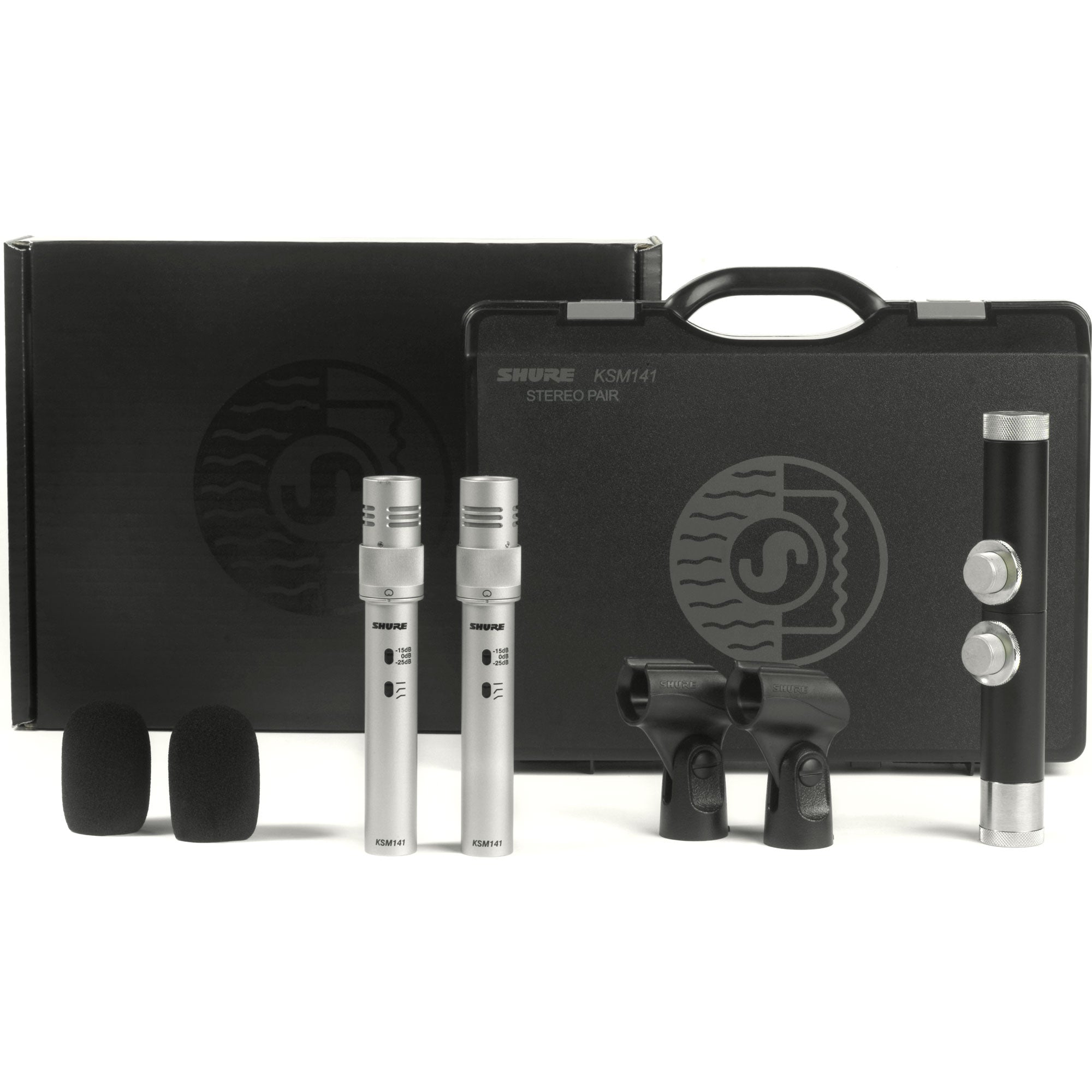 Shure KSM141 Stereo Pair of Multi-Pattern Condenser Studio Microphones