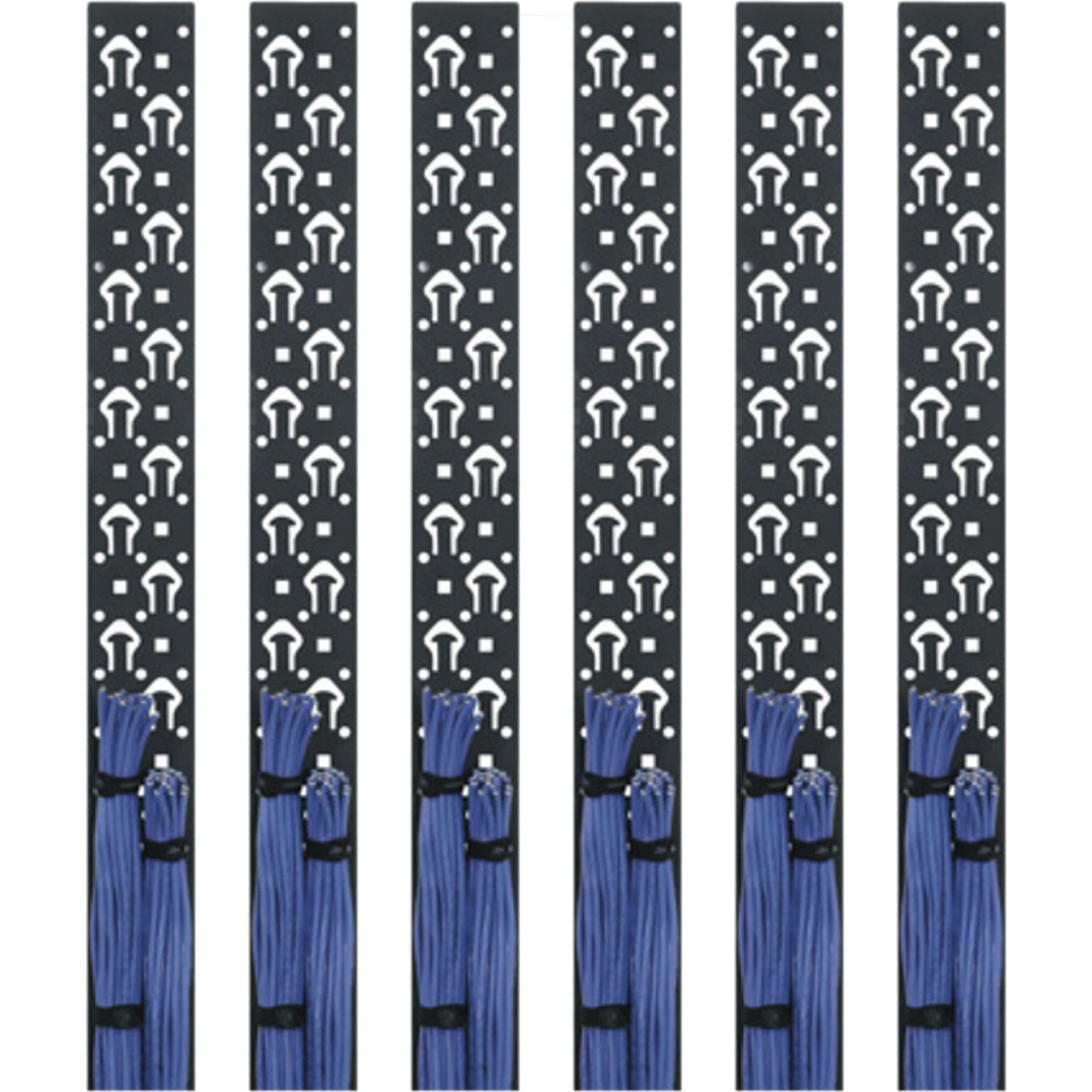 Middle Atlantic LACE-23-OP Vertical Cable Lacer Strip 23U (6 Pack)
