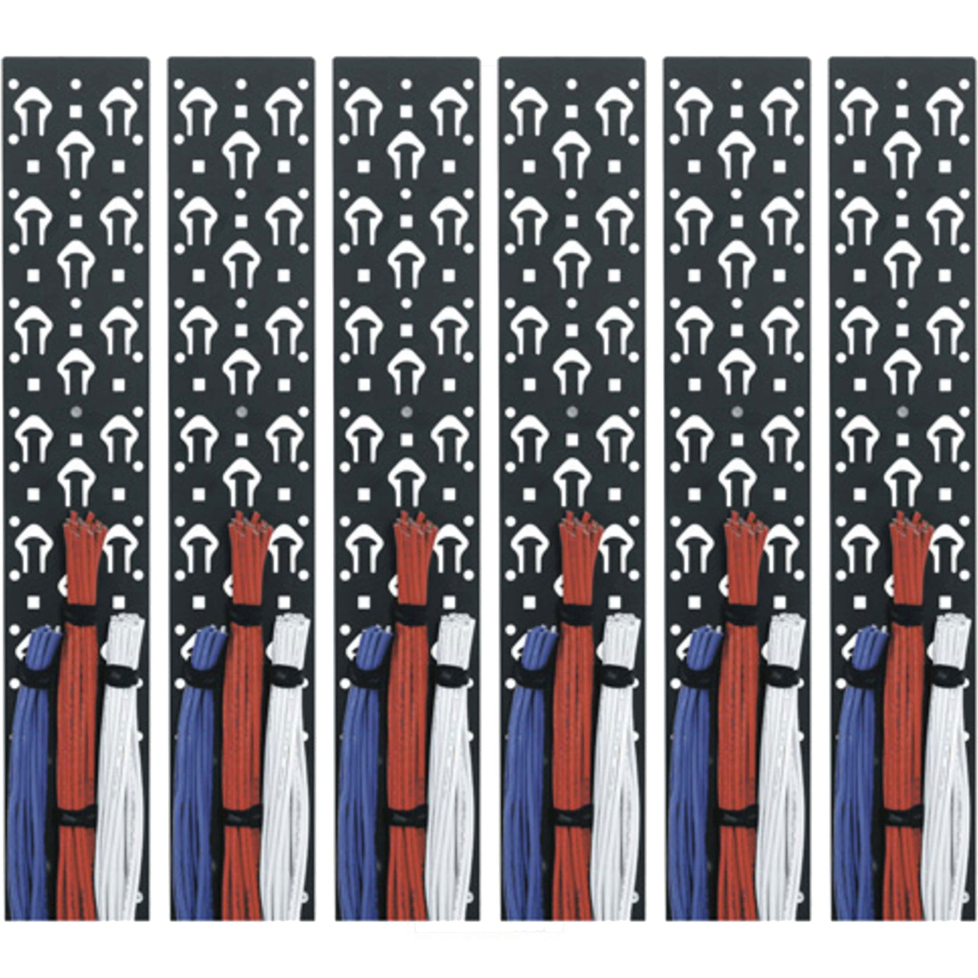 Middle Atlantic LACE-44-OWP Vertical Cable Lacer Strip 44U (6 Pack)