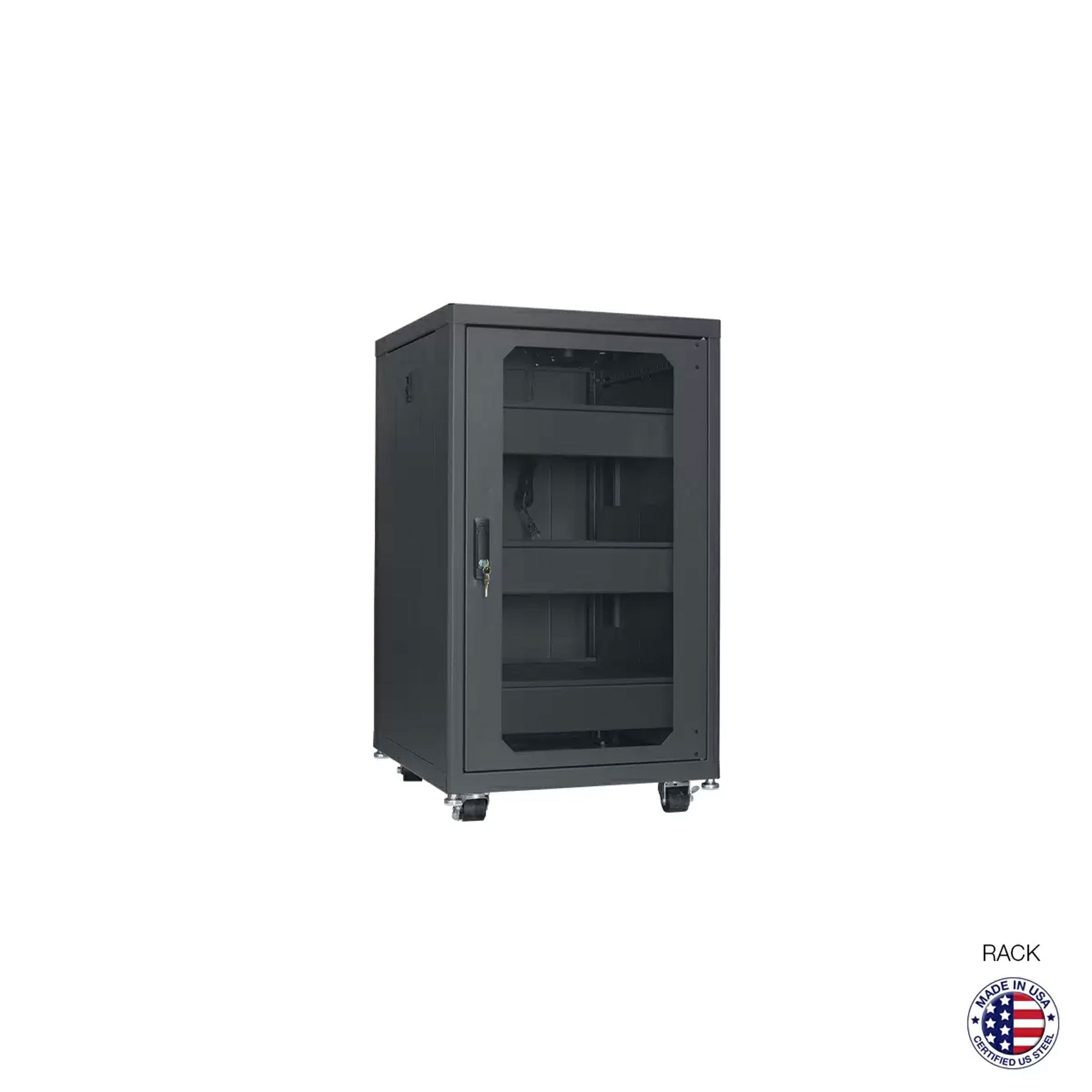 Lowell LCDR-1824 Configured Design Rack (18U x 24" Deep)