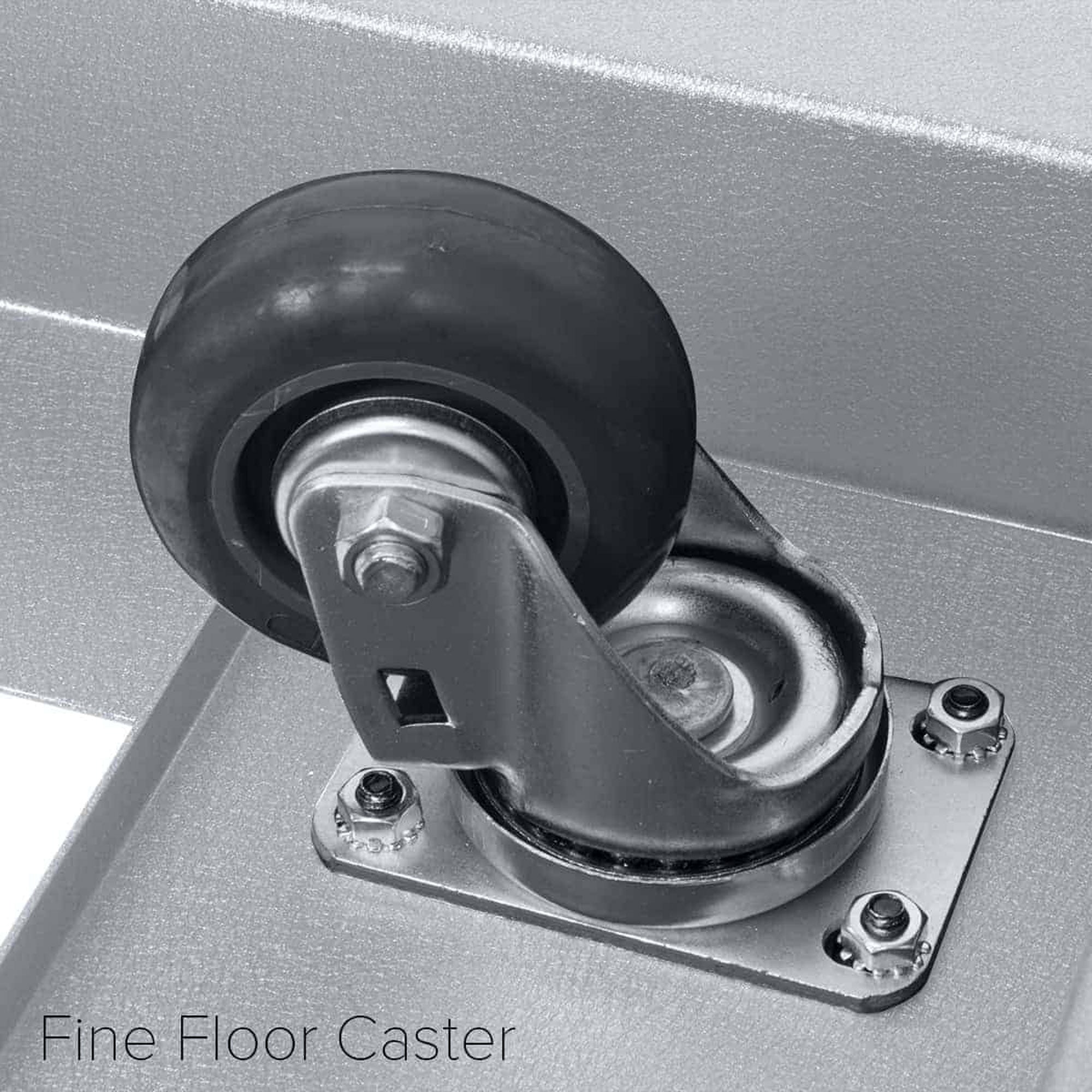 Lowell LMSB-22FL Shallow Mobile Base with Fine-Floor Casters (22" Deep)