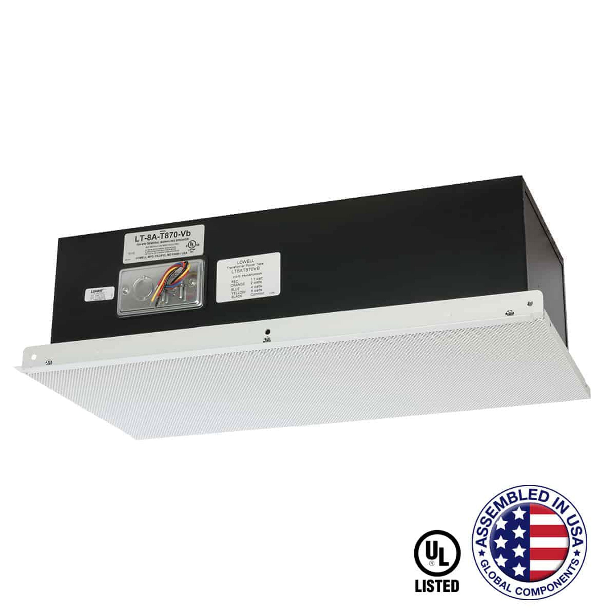 Lowell LT-8A-T870-VB Suspended Ceiling 8" Speaker with Backbox (1' x 2')