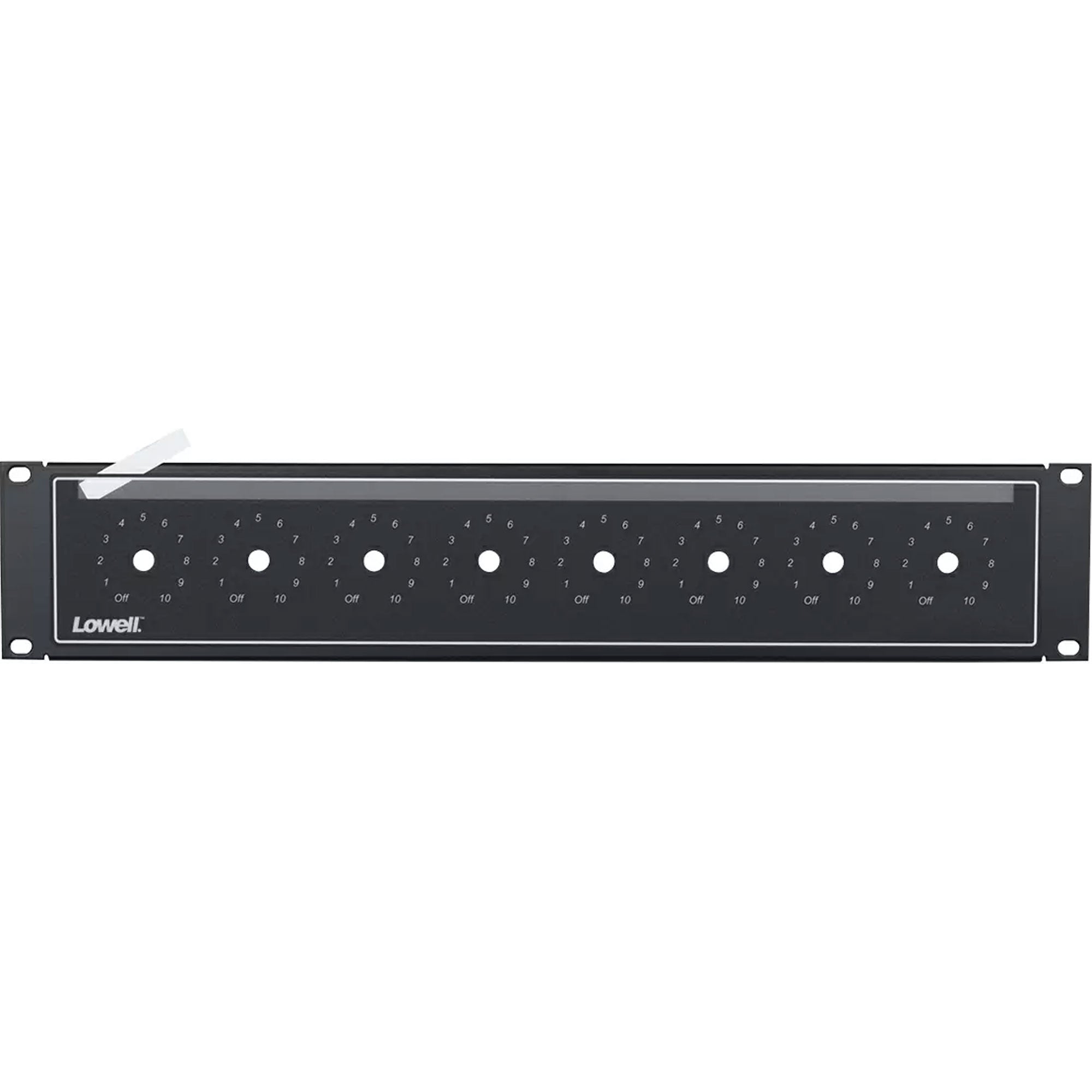Lowell LVC8P-ID-2 Punched Rackmount Panel for Volume Controls