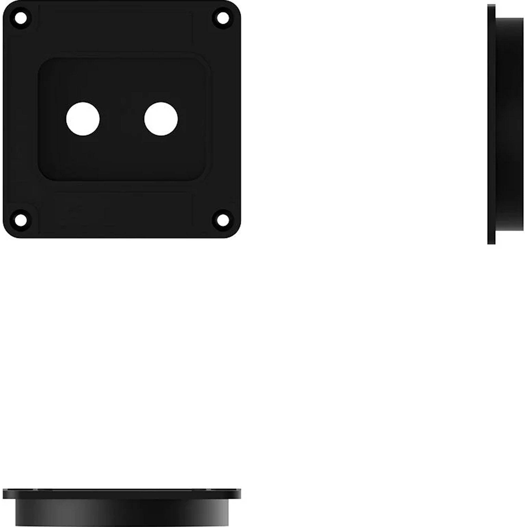 Penn Elcom M1500 Speaker Cabinet Recessed Dish for Two 1/4" Jacks (Black)
