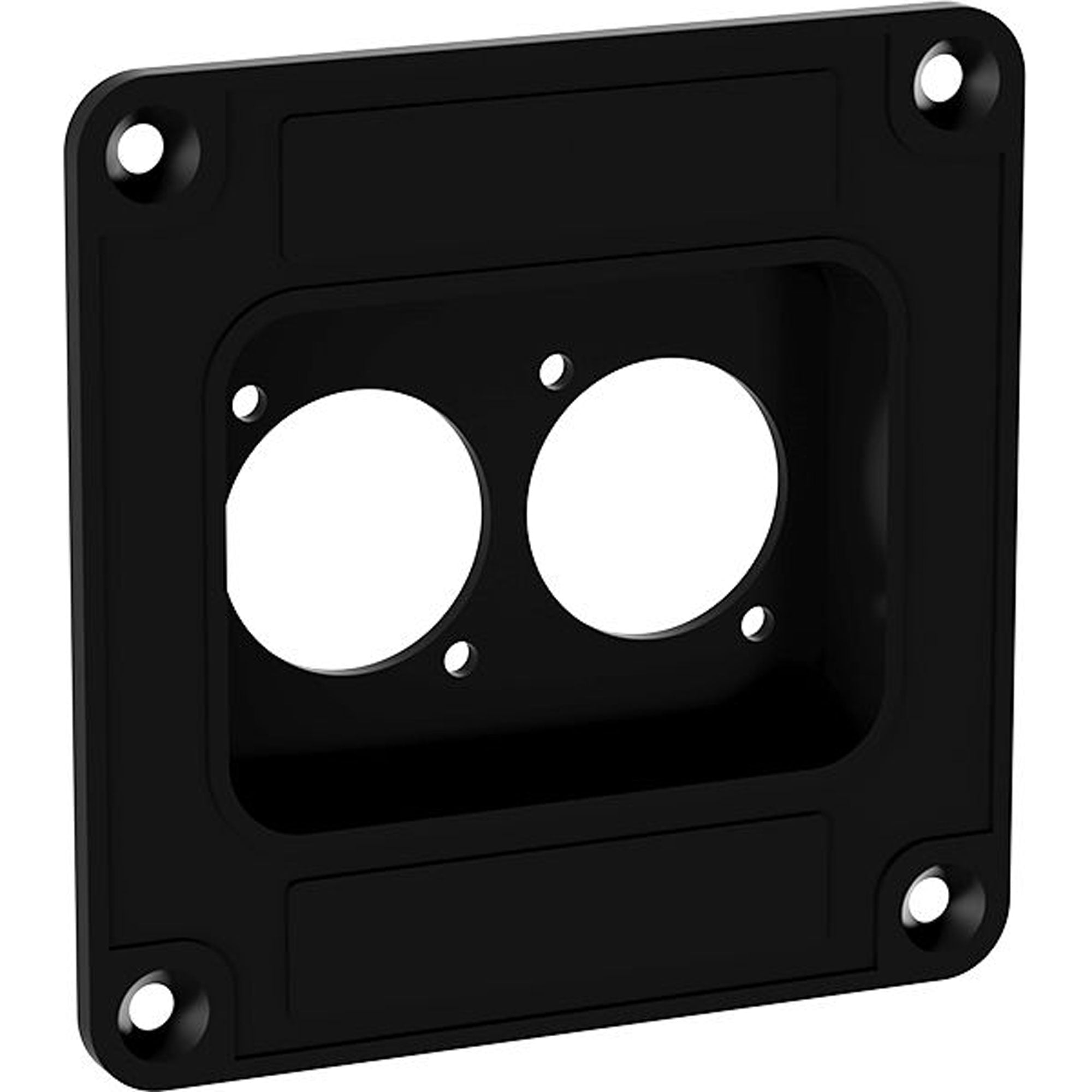 Penn Elcom M1504 Speaker Cabinet Recessed Dish for Two Neutrik D-Series (Black)