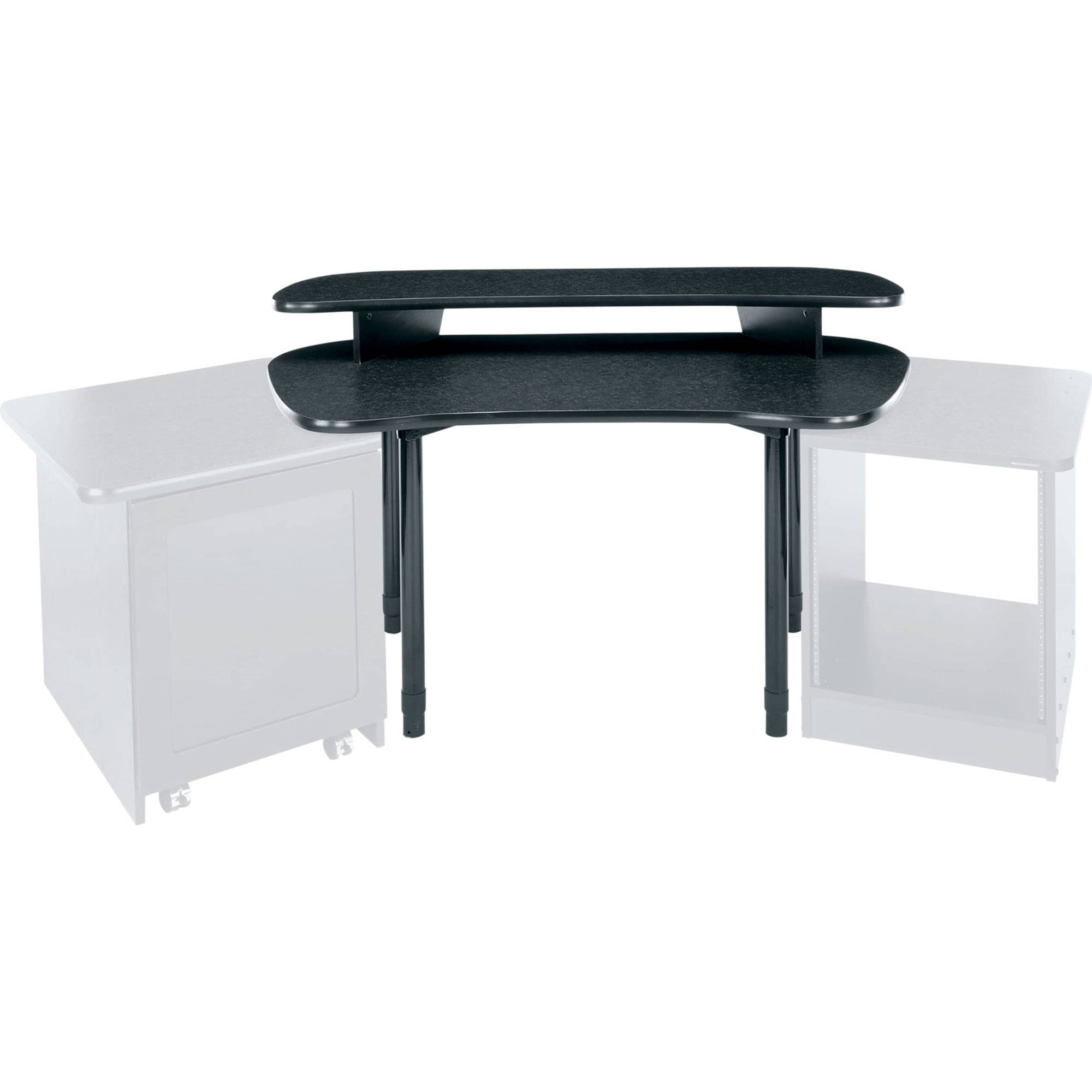 Middle Atlantic MDV-DL 59" Straight Video Desk with Overbridge (Graphite)