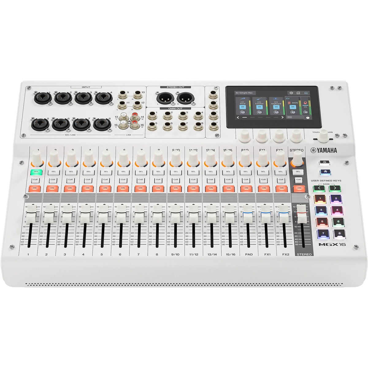 Yamaha MGX16 22-Channel Digital Mixing Console with Audio Interface (White)