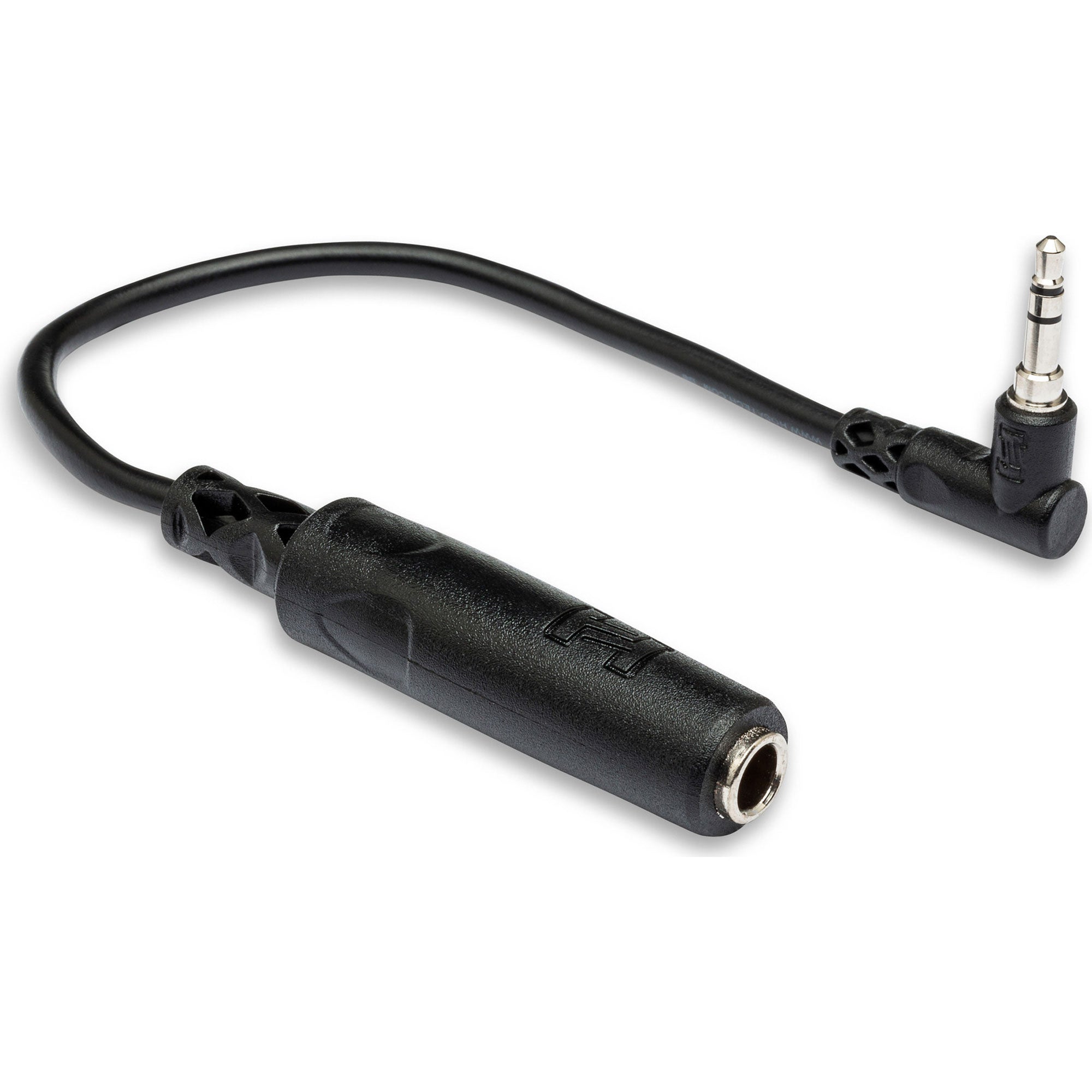Hosa MHE-100.5 Female 1/4" TRS to Right-Angle Male 3.5mm TRS Headphone Adapter