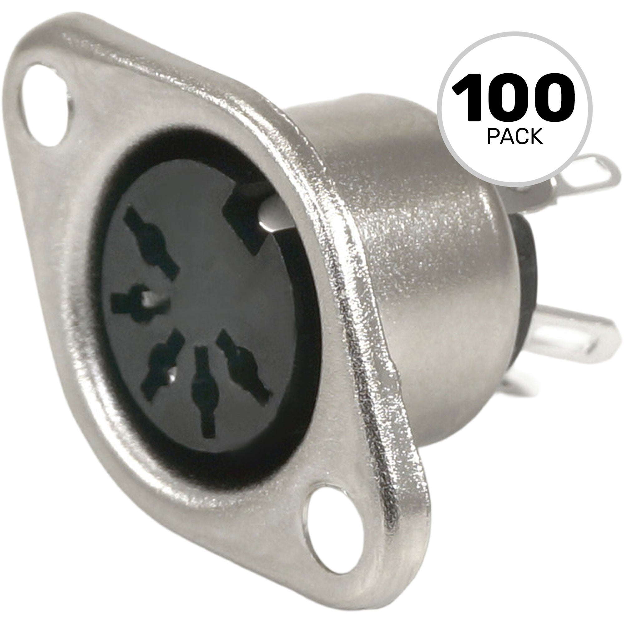 Switchcraft 57GB5FX 5-Pin DIN Female MIDI Panel Mount Jack (100 Pack)