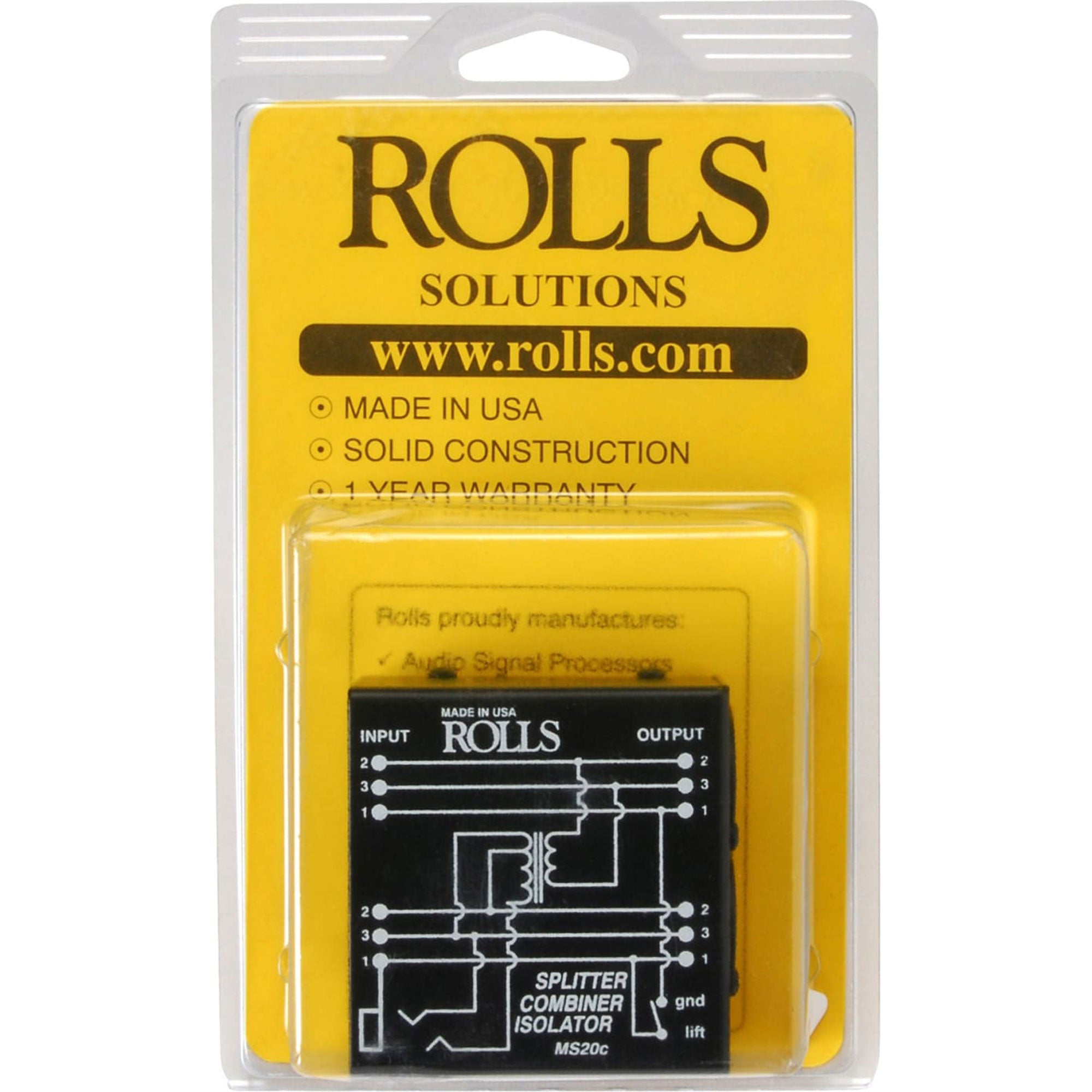 Rolls MS20c Mic Splitter/Combiner/Isolator