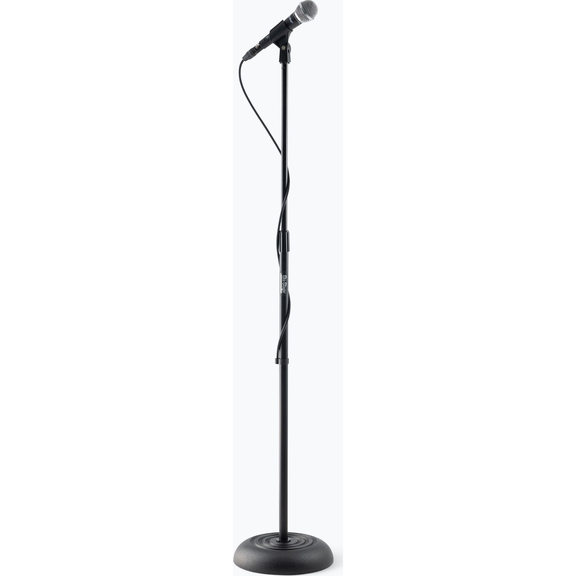 On-Stage MS7201B Round Base Microphone Stand (Black)