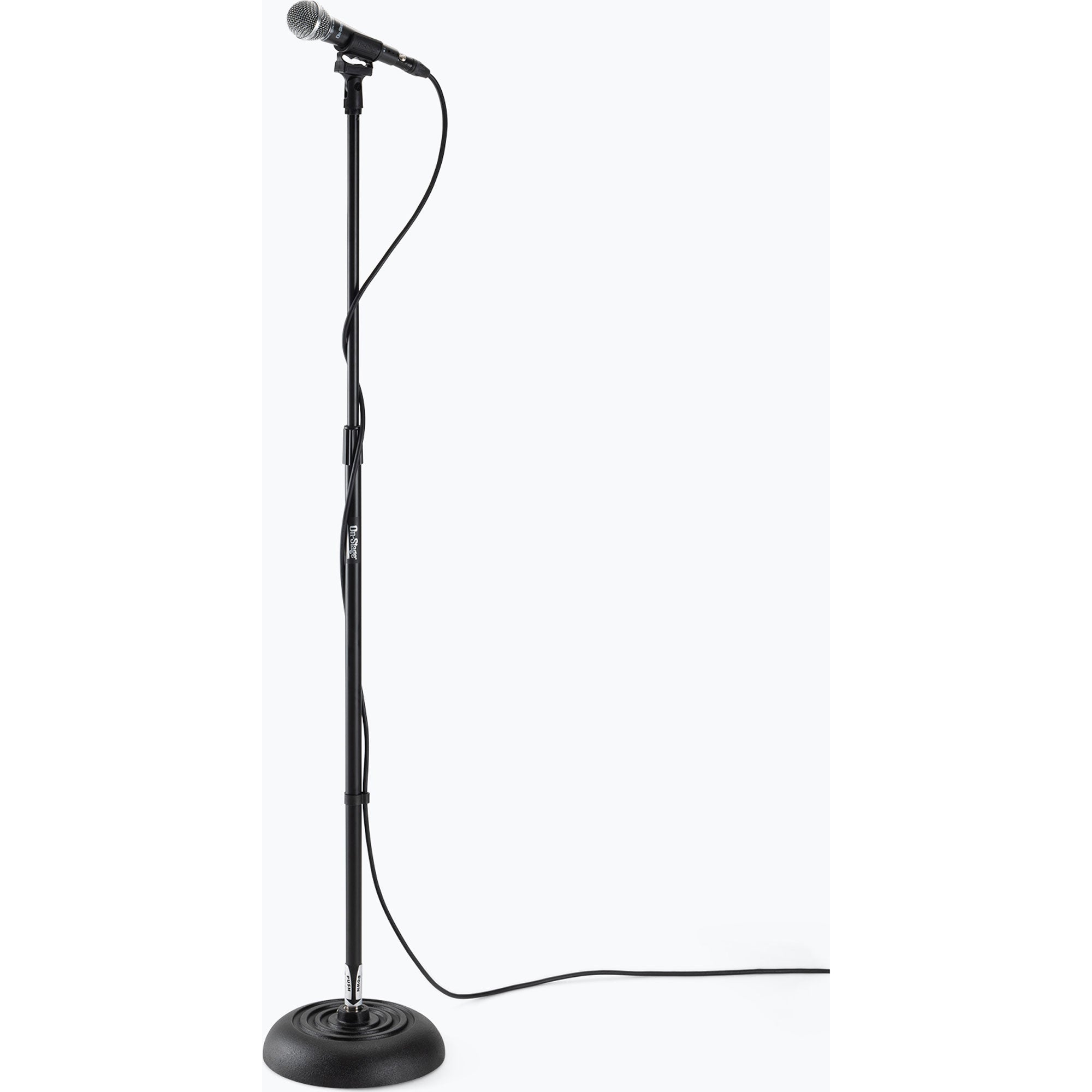 On-Stage MS7201QTR Round Base Quarter-Turn Microphone Stand (Black)