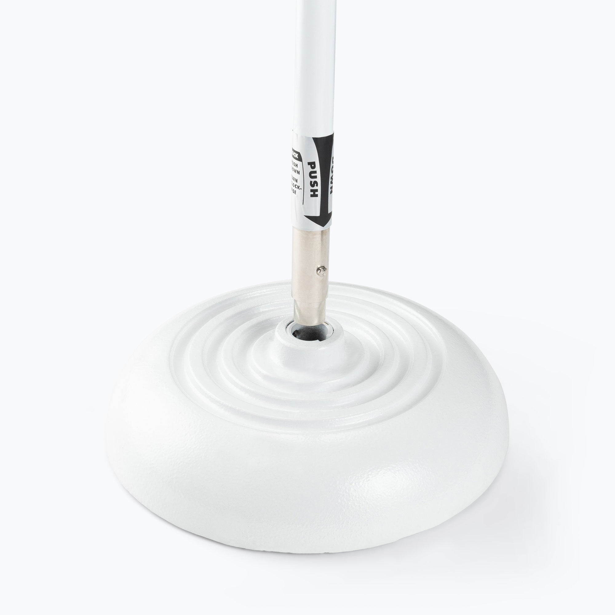 On-Stage MS7201QTRW Round Base Quarter-Turn Microphone Stand (White)