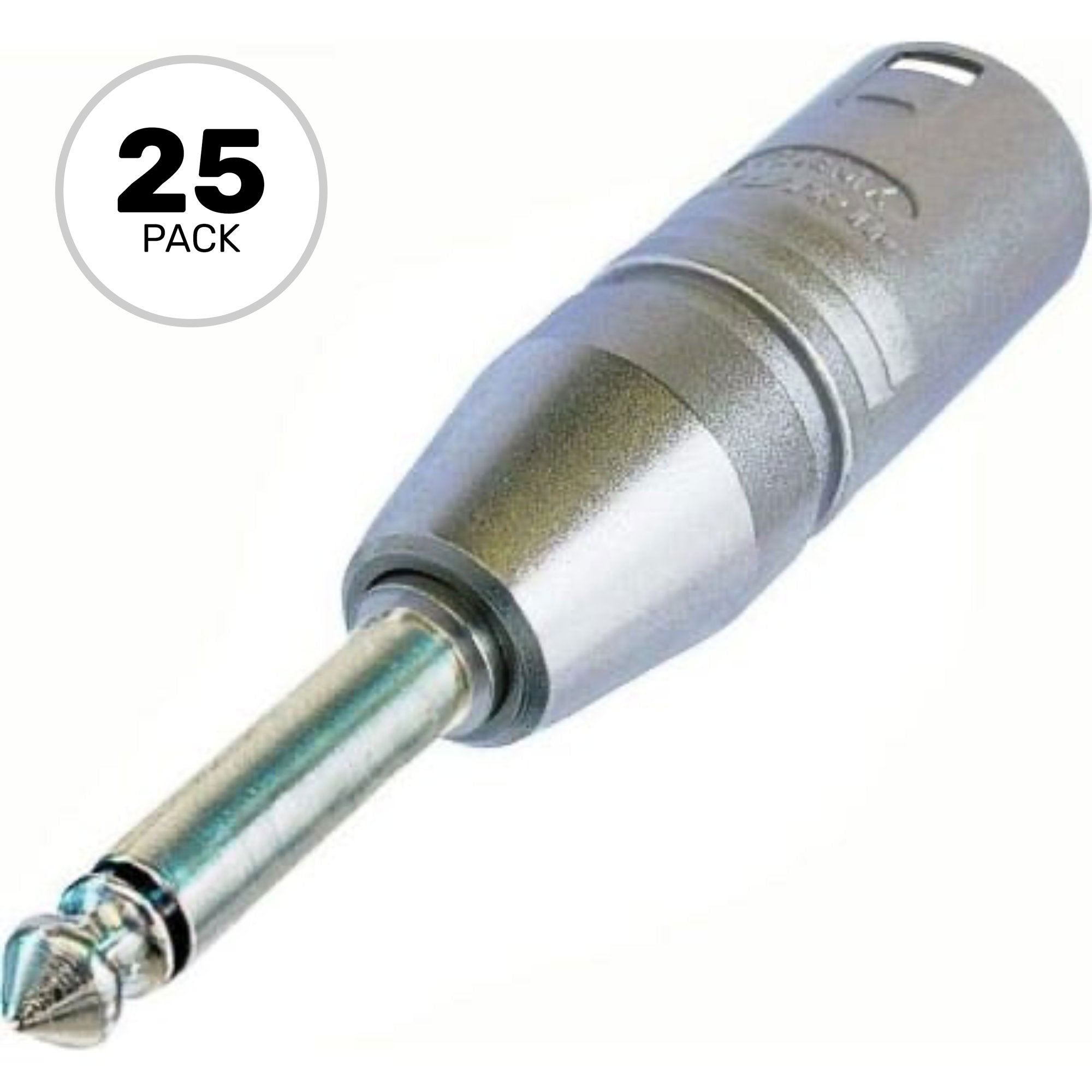 Neutrik NA2MP 3-Pin XLR Male to Mono 1/4" Plug Adapter (Box of 25)