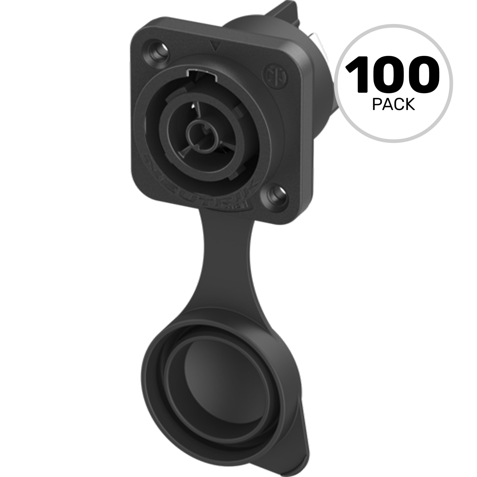 Neutrik NAC3FPX-TRUE1 powerCON TRUE1 TOP Appliance Outlet (1/4" Flat Tabs, Box of 100)