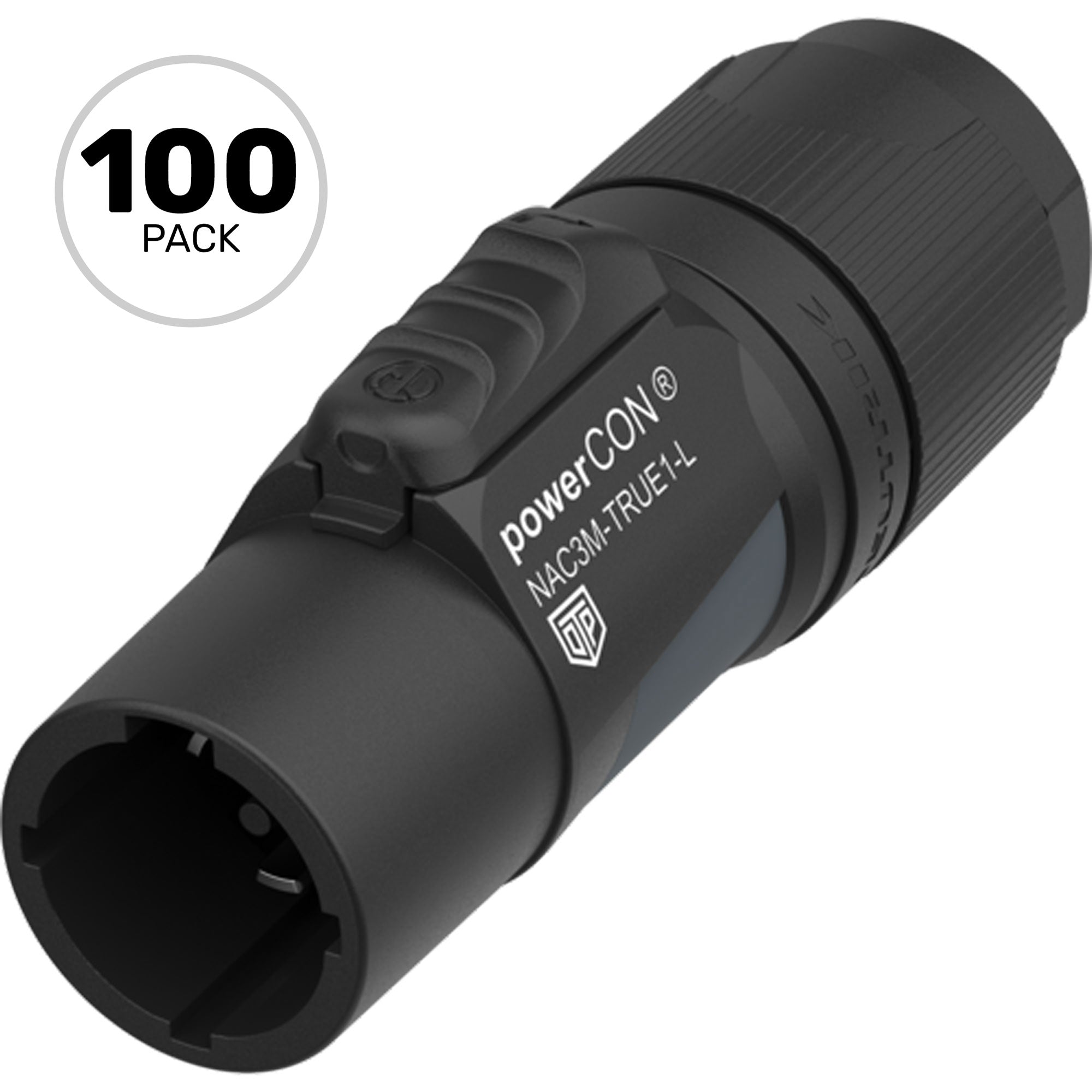 Neutrik NAC3M-TRUE1-L powerCON TRUE1 TOP Locking Cable Connector for 10-16mm Cables (Male, Box of 100)