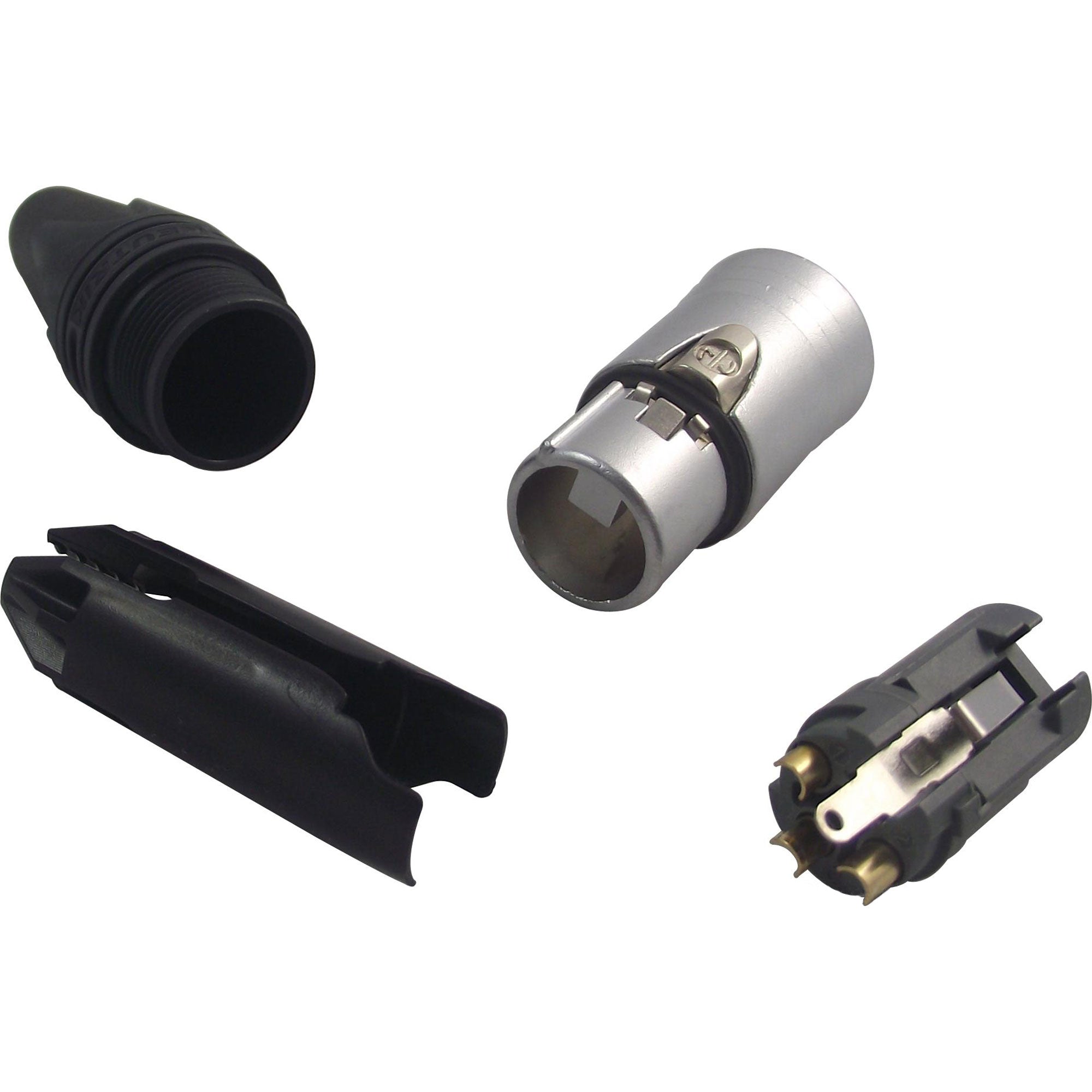 Neutrik NC3FXX-HE Female 3-Pin XLR Cable Connector (Velour-Chromium/Machined Gold, Box of 100)