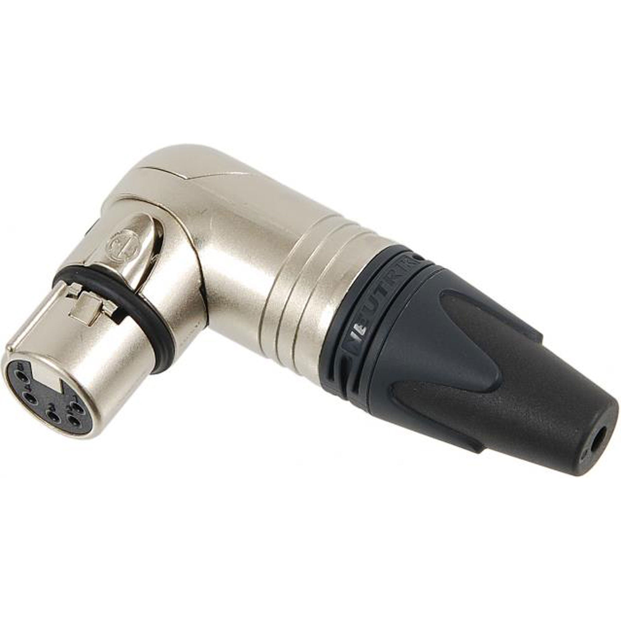 Neutrik NC5FRX Female Right Angle 5-Pin XLR Cable Connector (Nickel/Silver, Box of 50)