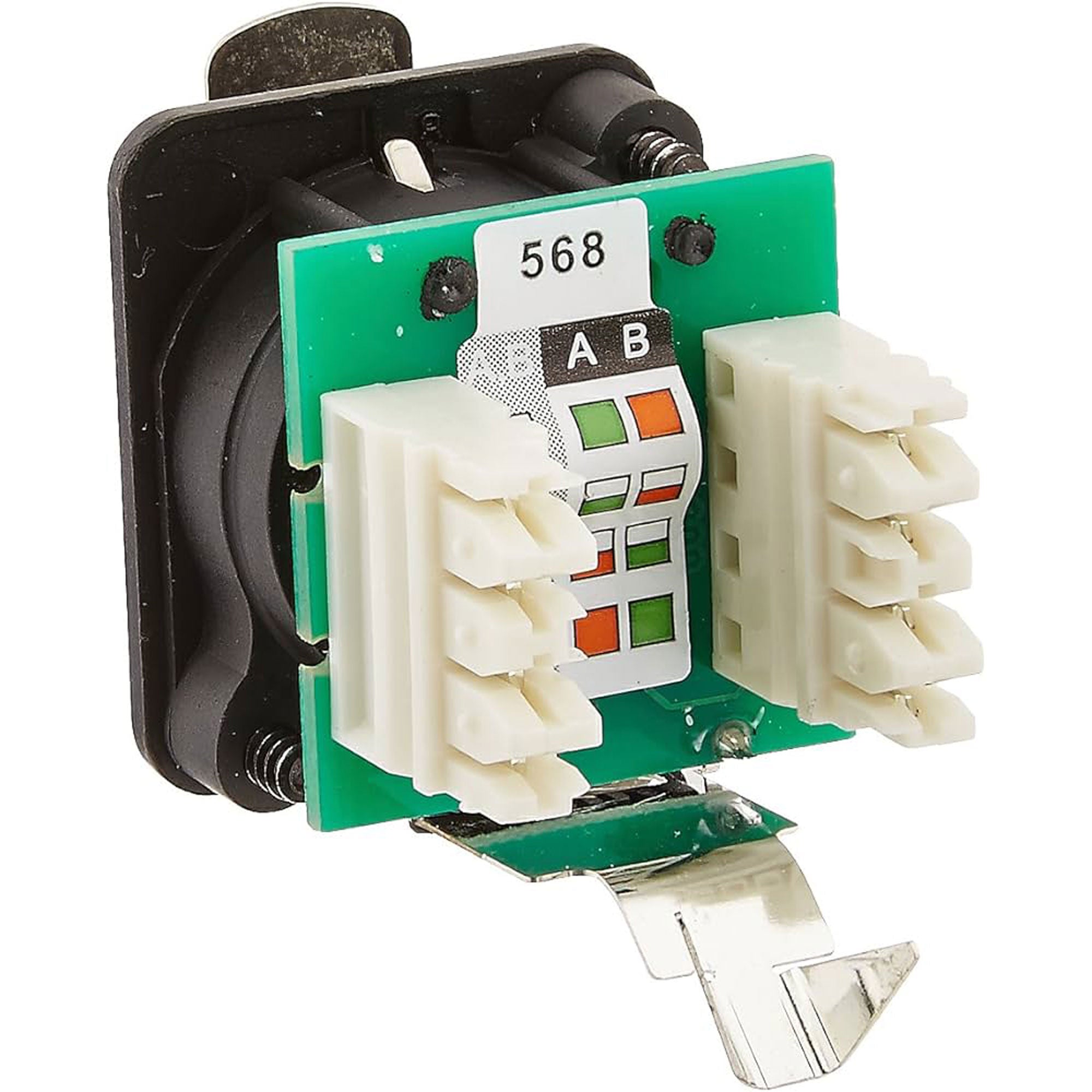 Neutrik NE8FDV-Y110-B etherCON RJ45 CAT5e Panel Mount Receptacle with IDC 110 Punch Downs (Black)