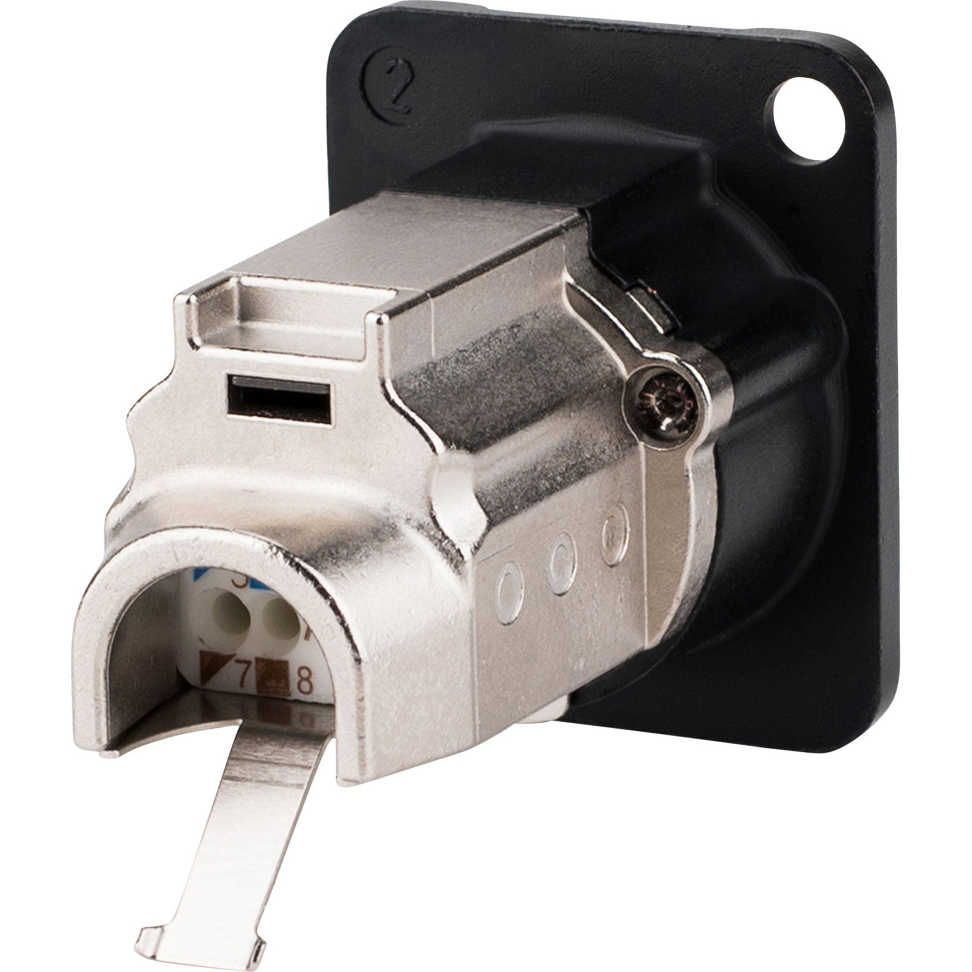 Neutrik NE8FDX-Y6-B D-Shape Cat 6a Shielded Panel Connector (Black, Box of 50)