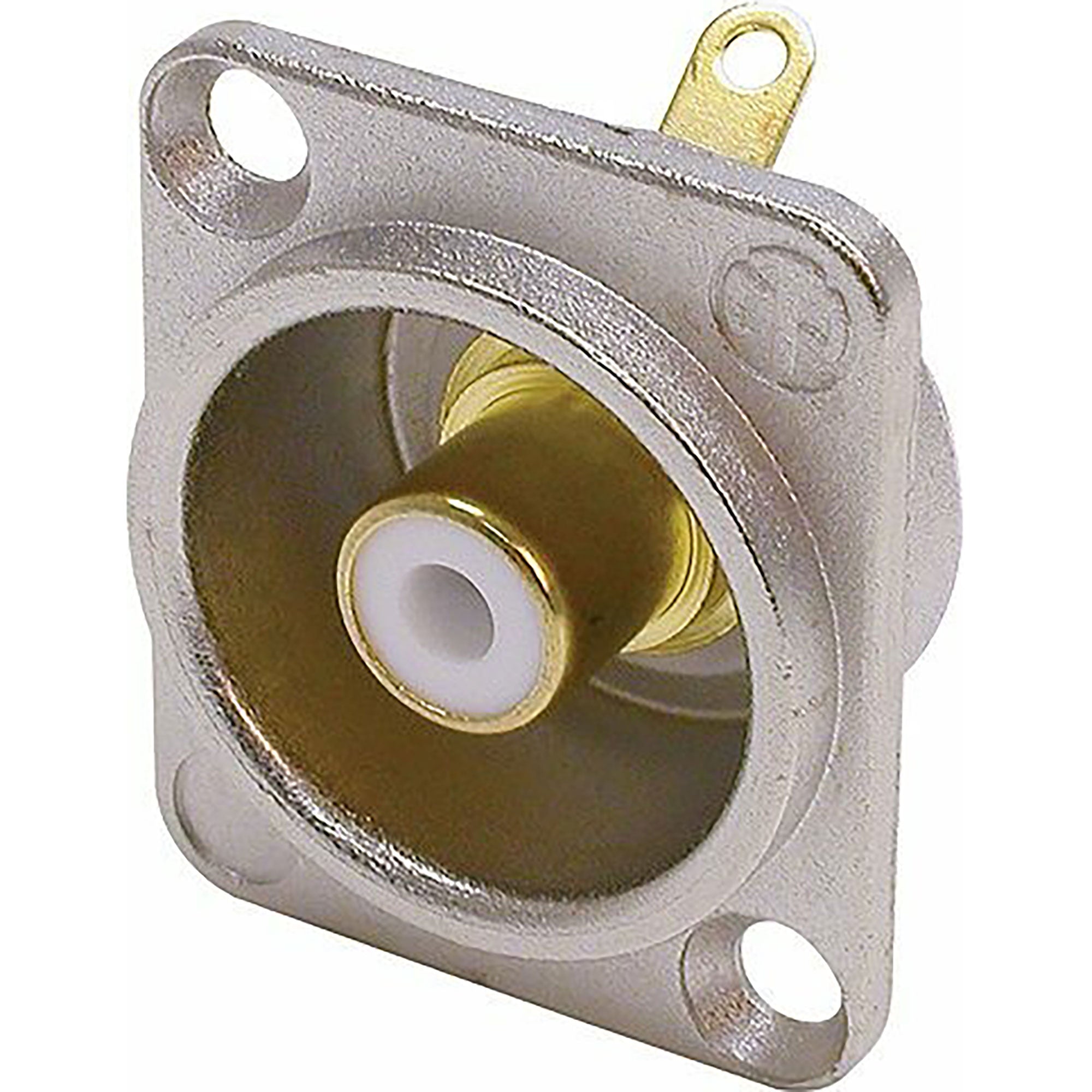 Neutrik NF2D-9 Female RCA Phono Jack (Nickel/White)