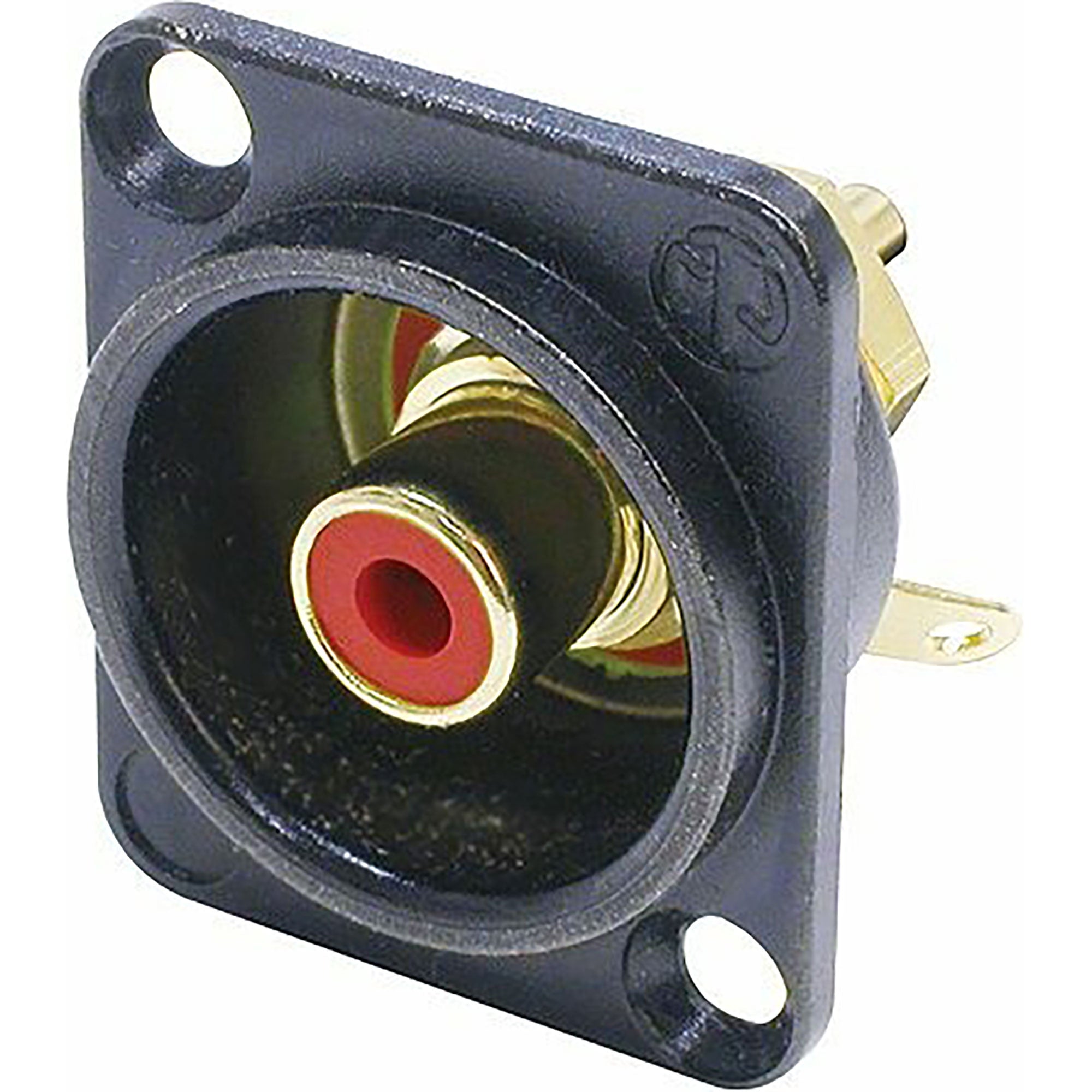 Neutrik NF2D-B-2 Female RCA Phono Jack (Black/Red)