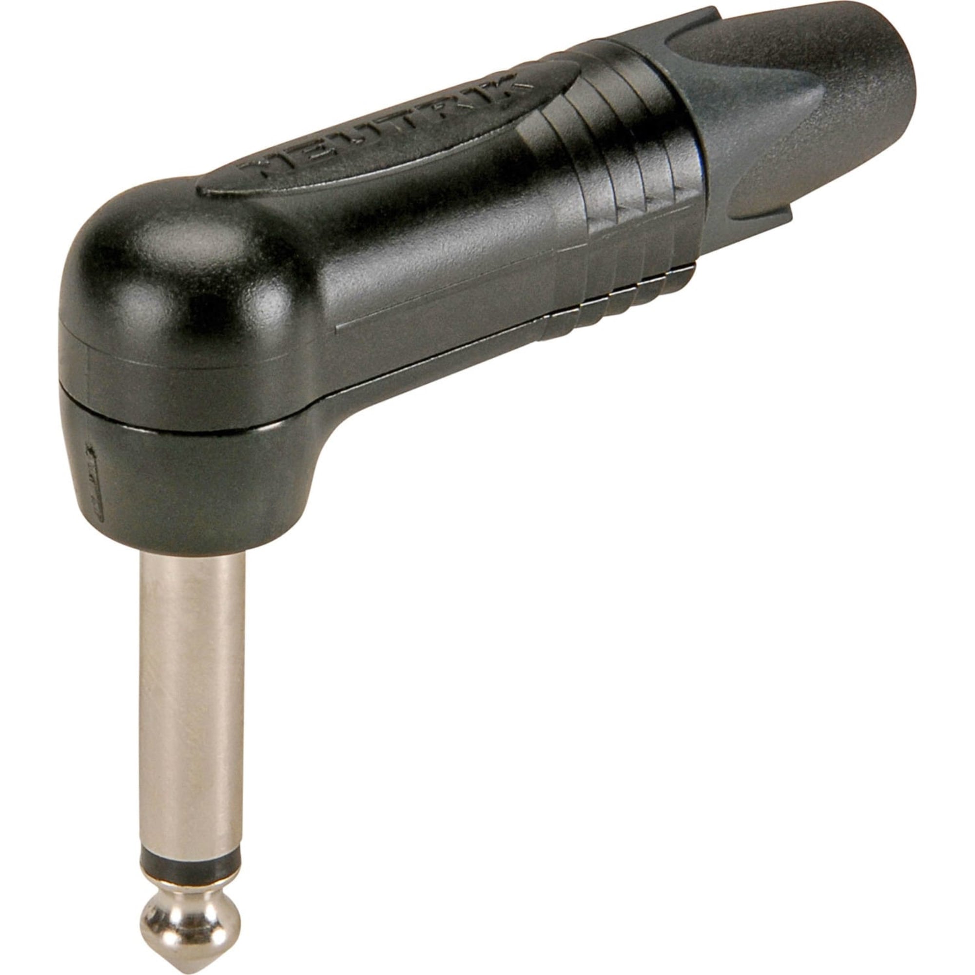 Neutrik NP2RX-BAG Professional Right-Angle 1/4" TS Mono Phone Plug (Black/Silver, Box of 25)