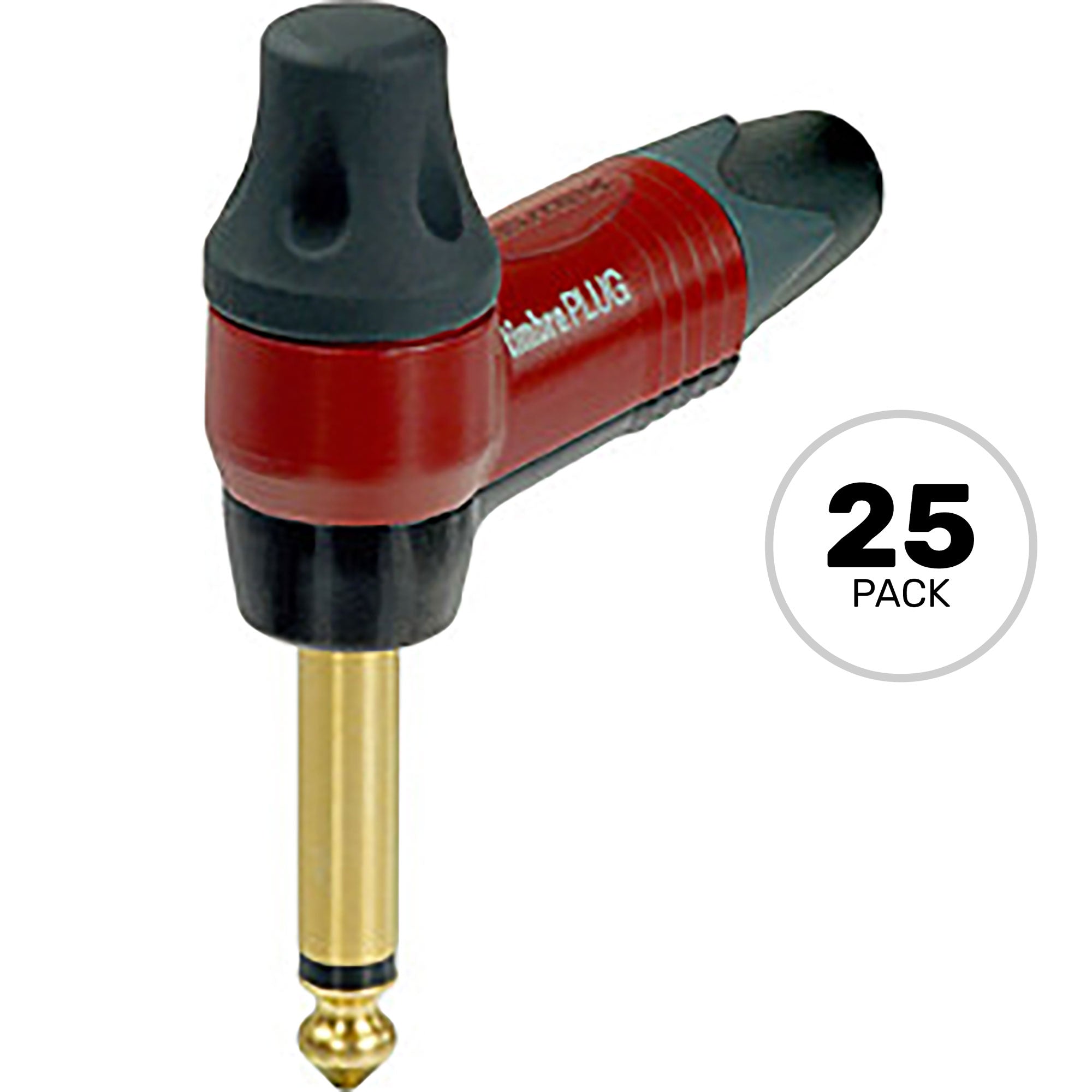 Neutrik NP2RX-TIMBRE Professional Right-Angle 1/4" TS Mono timbrePLUG (Box of 25)