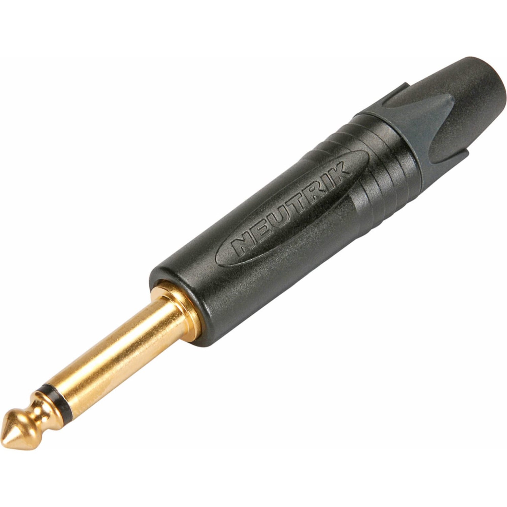 Neutrik NP2X-B Professional 1/4" TS Mono Phone Plug (Black/Gold, Box of 100)