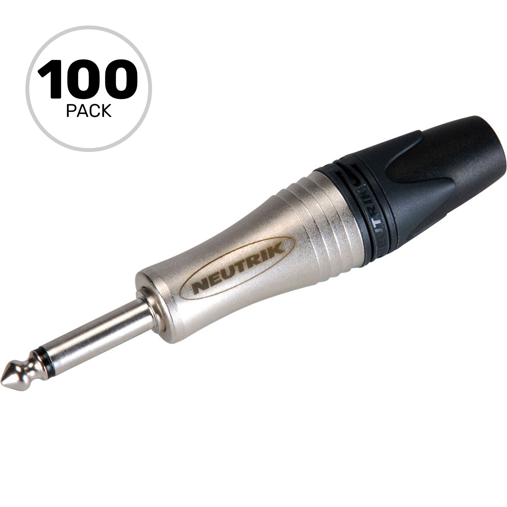 Neutrik NP2XL jumboPLUG Professional 1/4" TS Mono Phone Plug (Nickel/Silver, Box of 100)