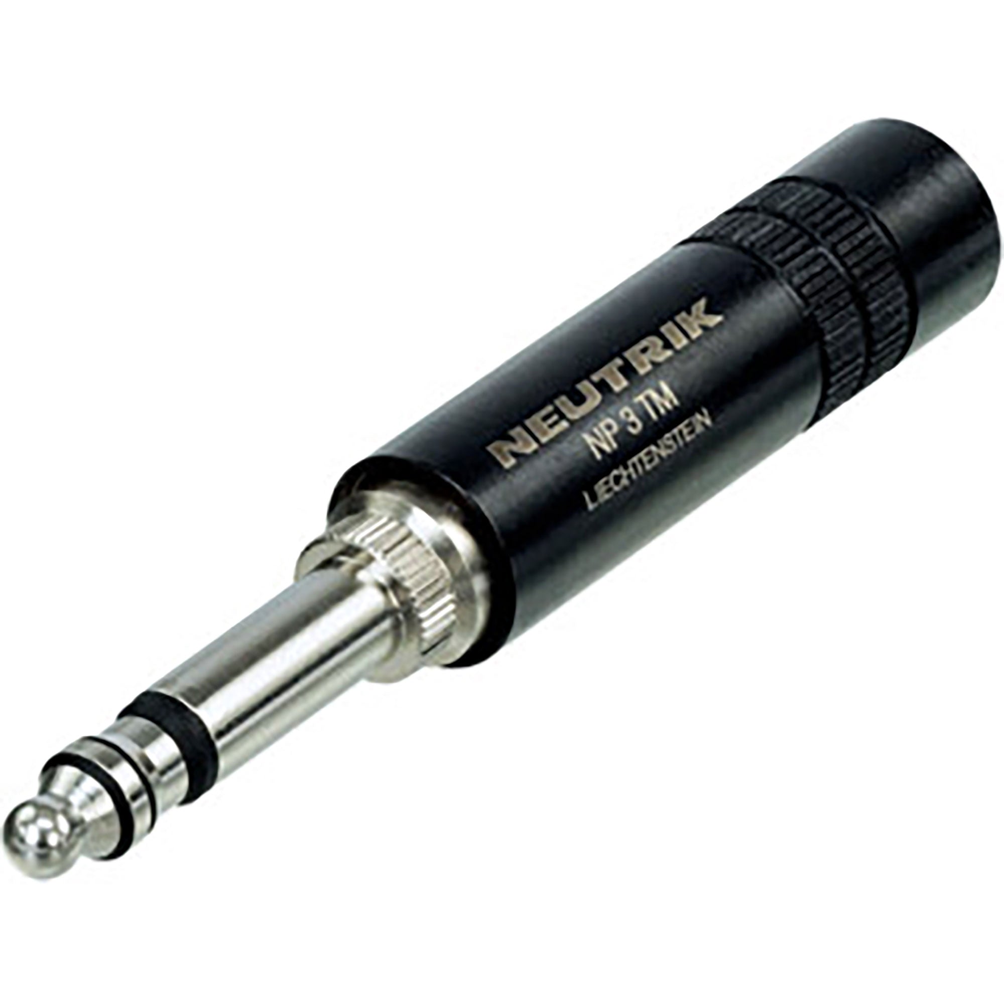 Neutrik NP3TM-B Professional 1/4" MIL-Plug MIL-P-642/2 Mil-Spec Plug (Black/Silver, Box of 100)