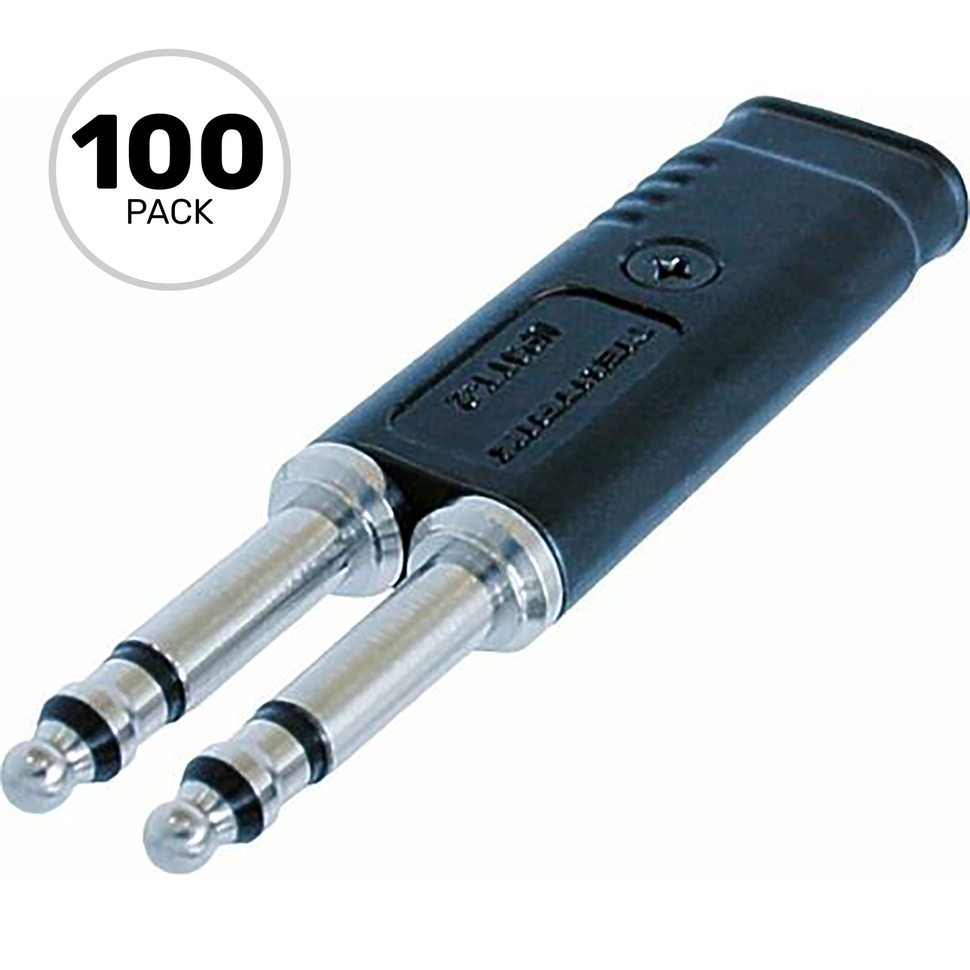 Neutrik NP3TT-2 Dual 4.4mm (0.173") TT Bantam Plug (Black/Silver, Box of 100)